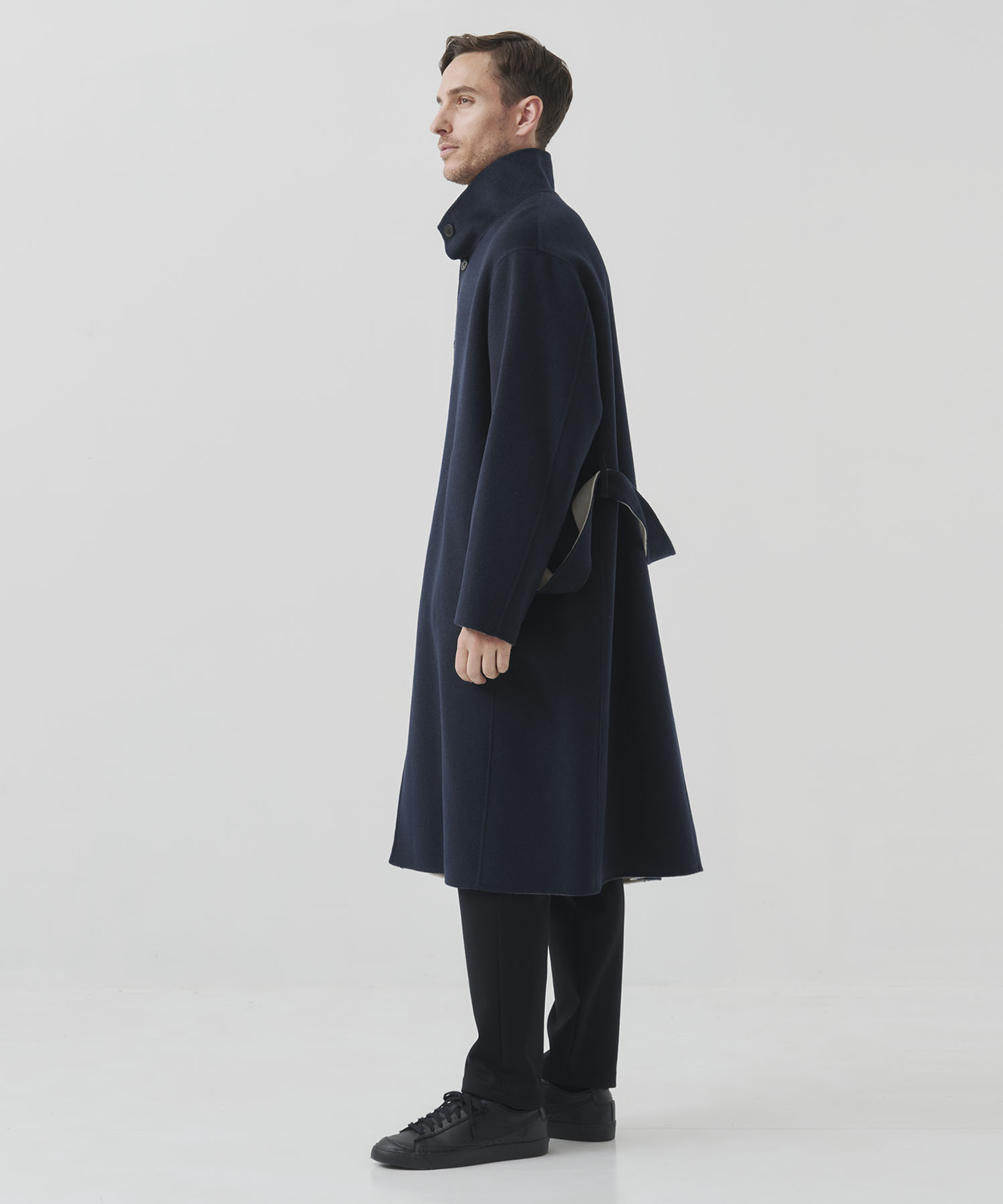 CASHMERE/SILK/WOOL STAND OVER COAT CASHMERE CASHMERE