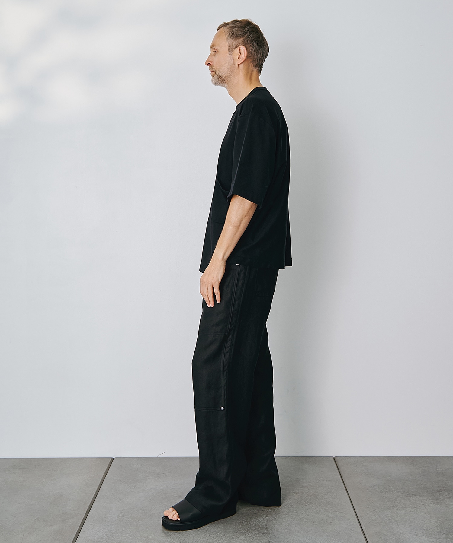 別注NEW CLASSIC WORK JEANS BLACK LINEN TANAKA