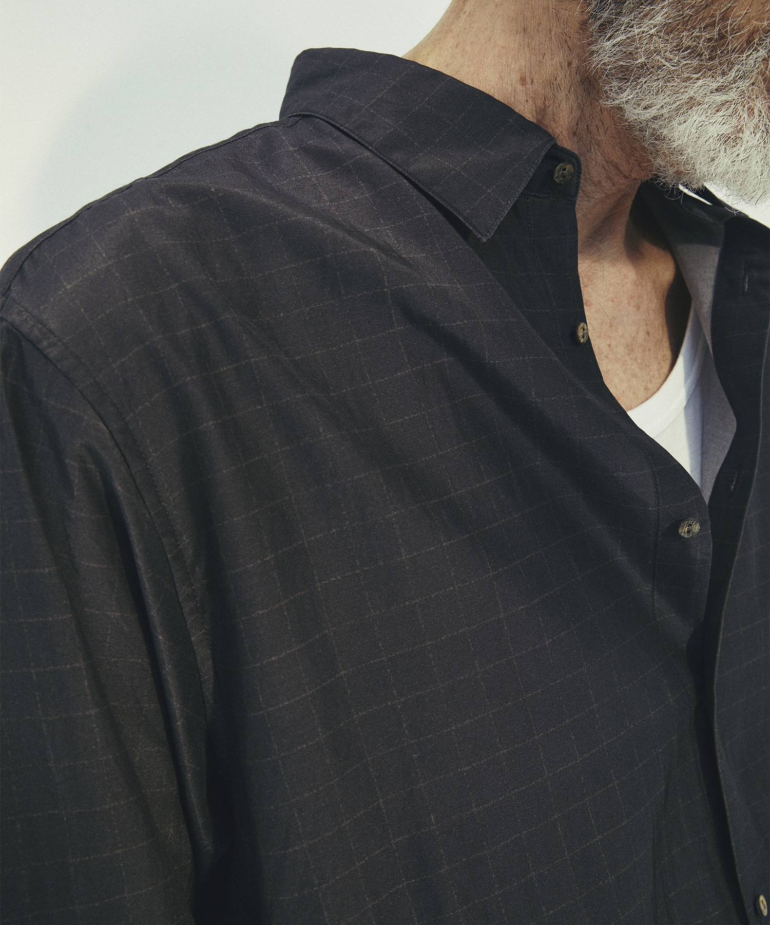 SILK α L/S Check Shirt SILK α