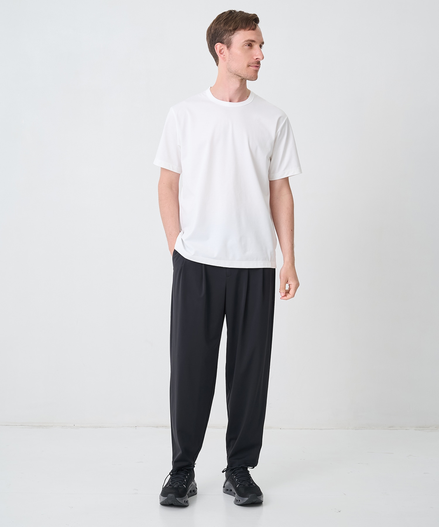 Light Matte Stretch Jersey Wide Tapered Pants THE TOKYO