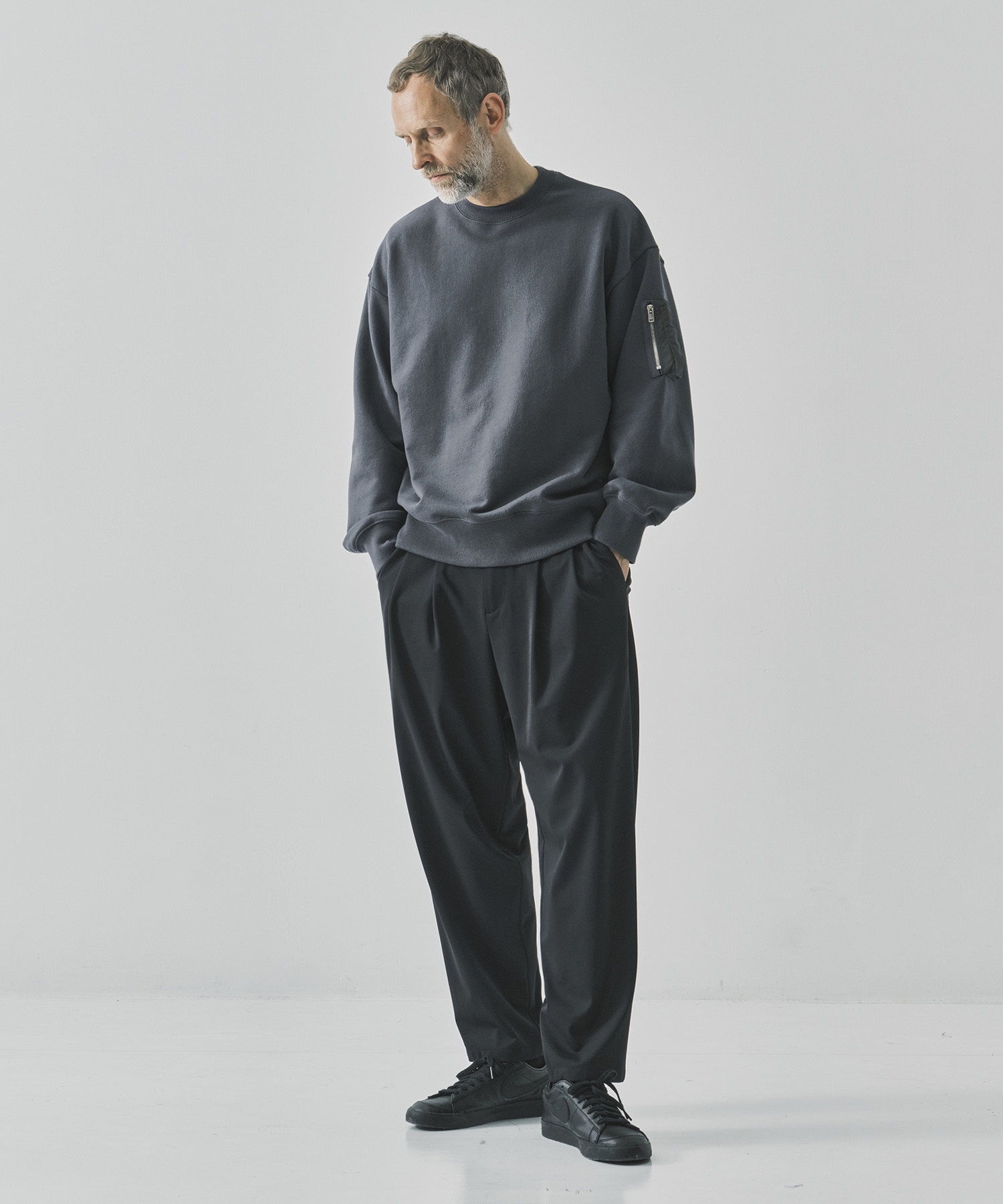 Light Matte Stretch Jersey Wide Tapered Pants THE TOKYO
