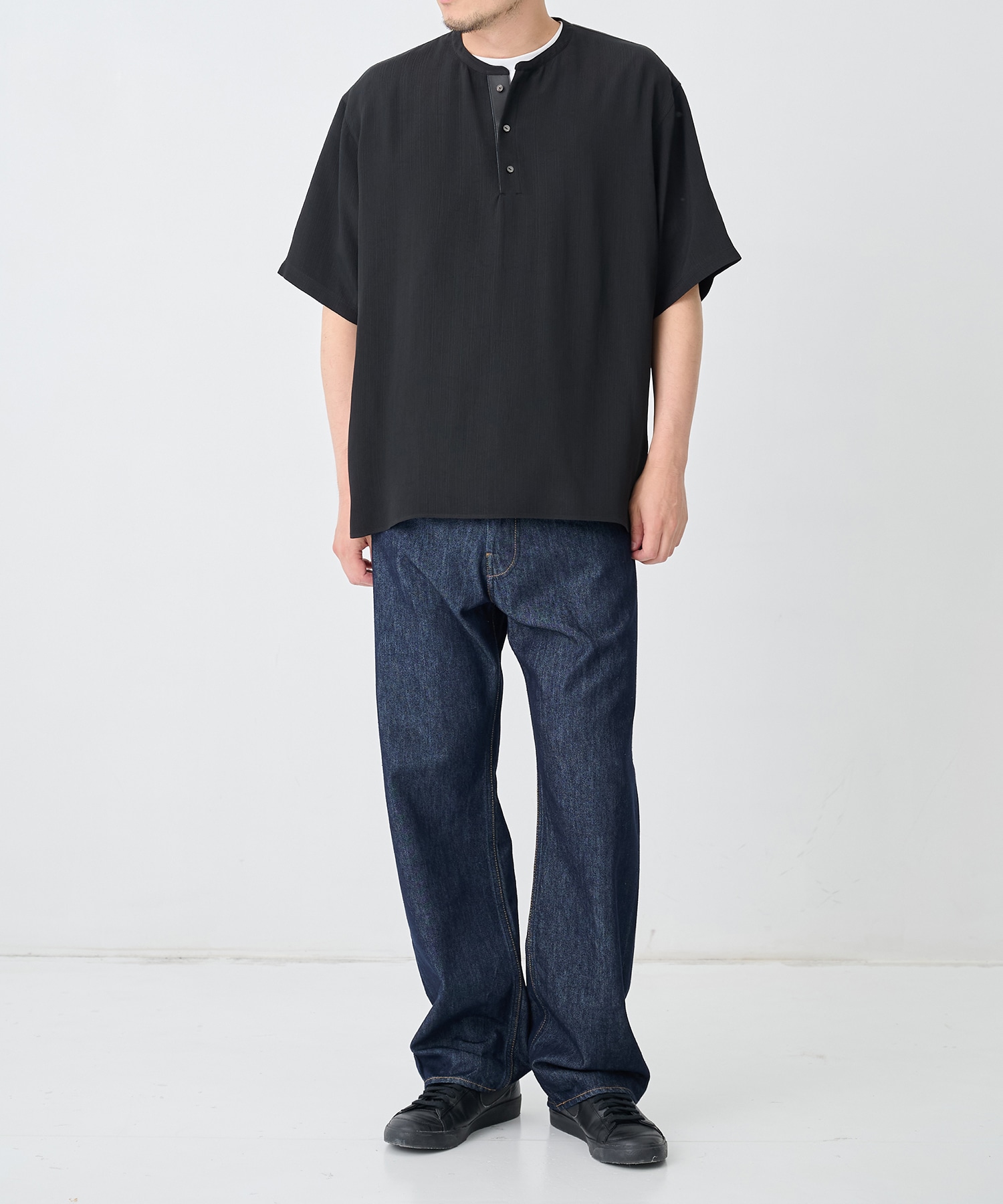 SILK α Pleats Henly S/S TEE SILK α