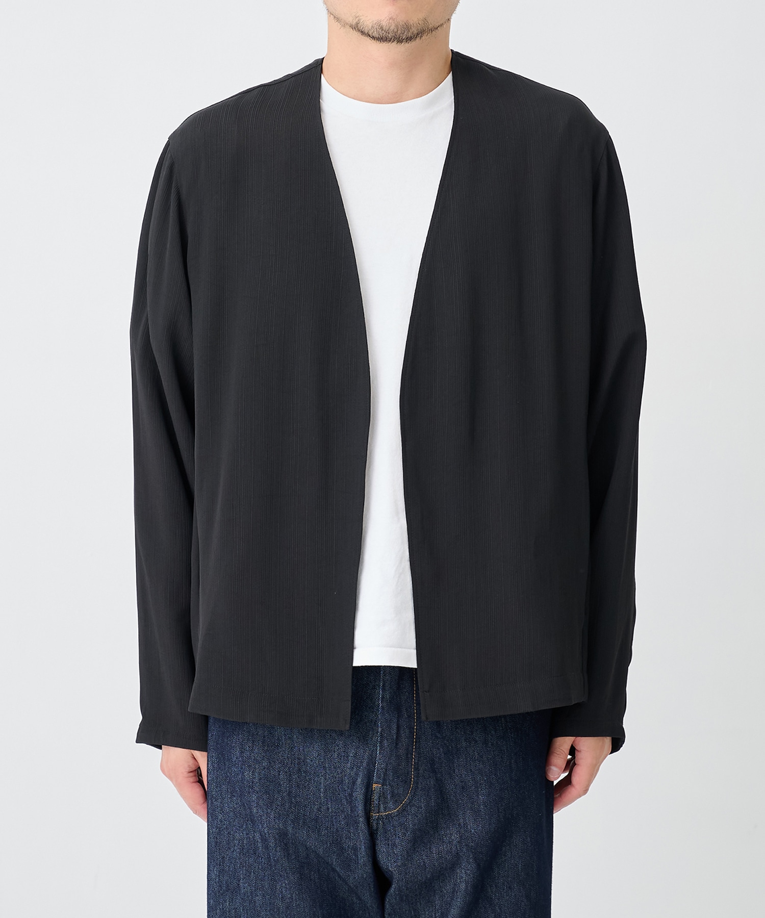 SILK α Pleats Summer Cardigan SILK α