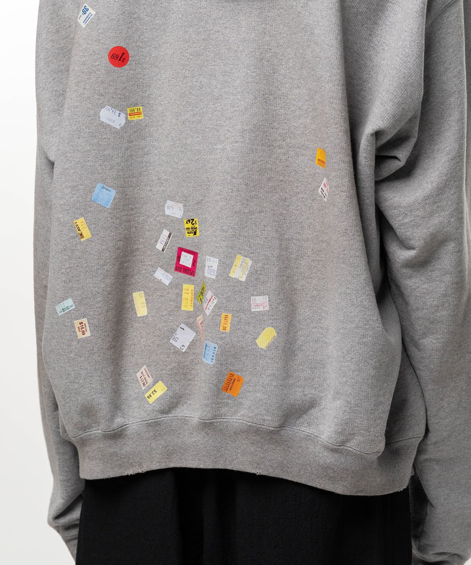 A17HD551 PRICE STICKER SWEAT HOODIE Maison MIHARA YASUHIRO
