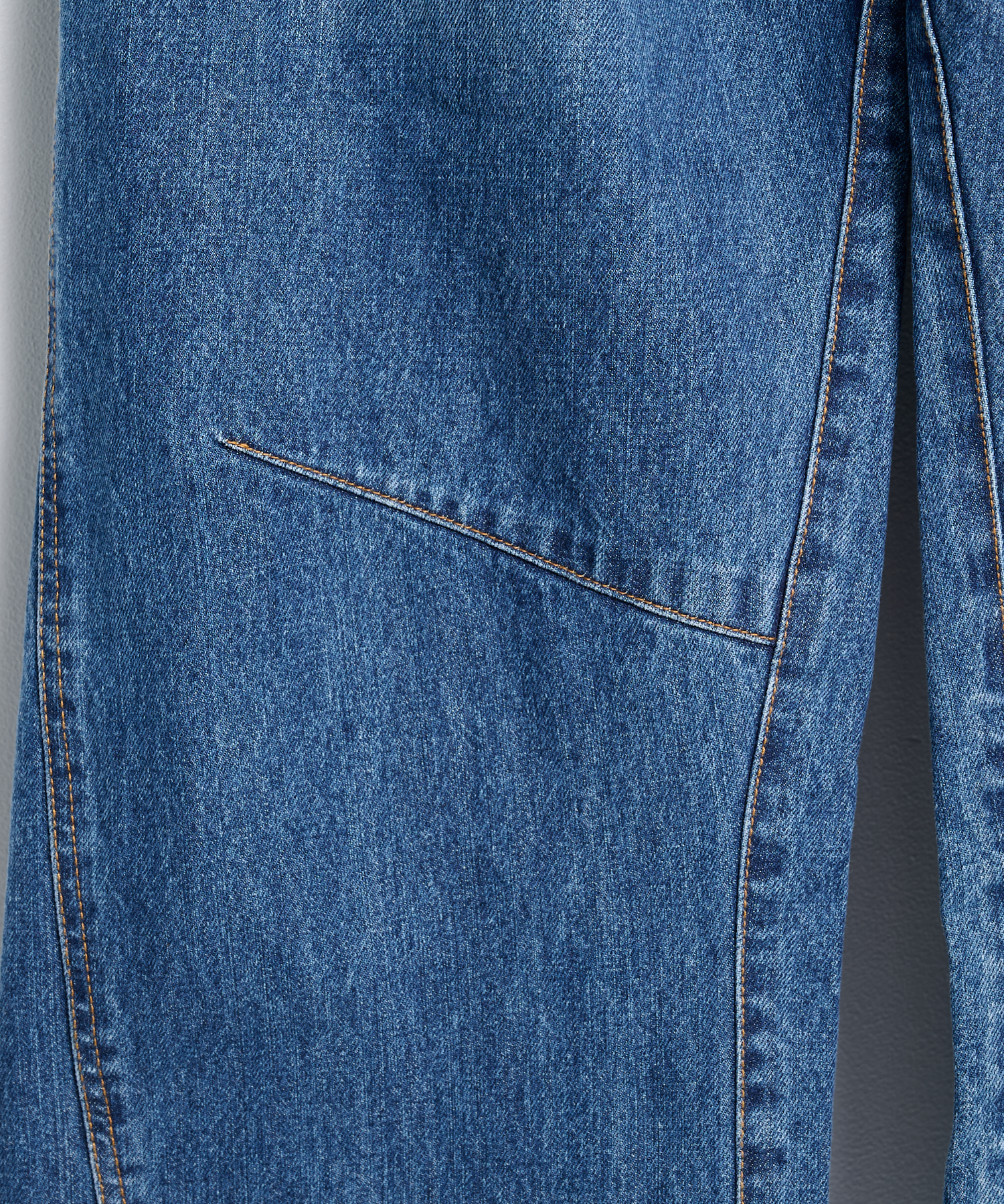 26fw-p-08 3D cutting denim pants KHOKI