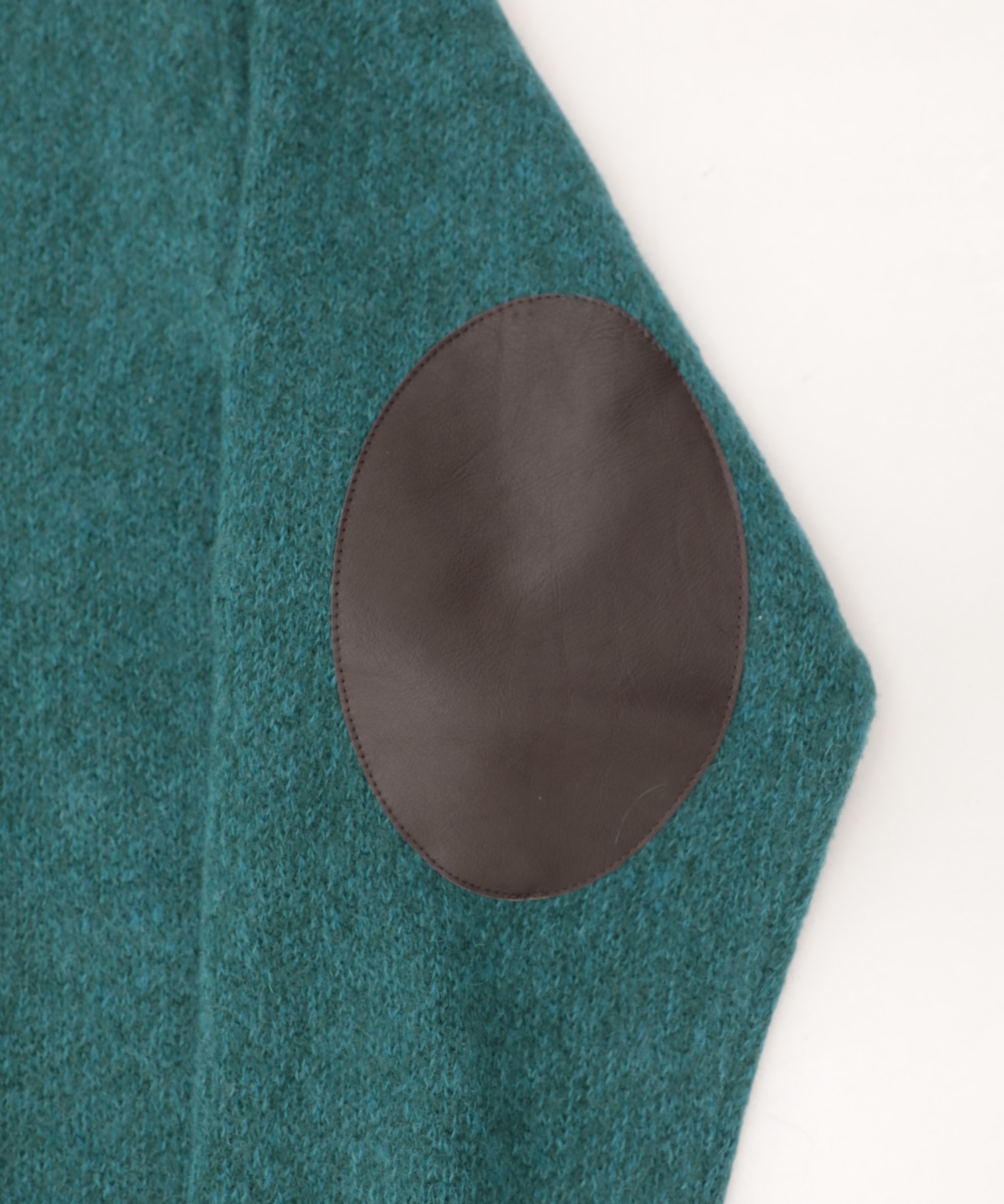 【イレニサ】別注LEATHER ELBOW PATCH MOHAIR KNIT PO 