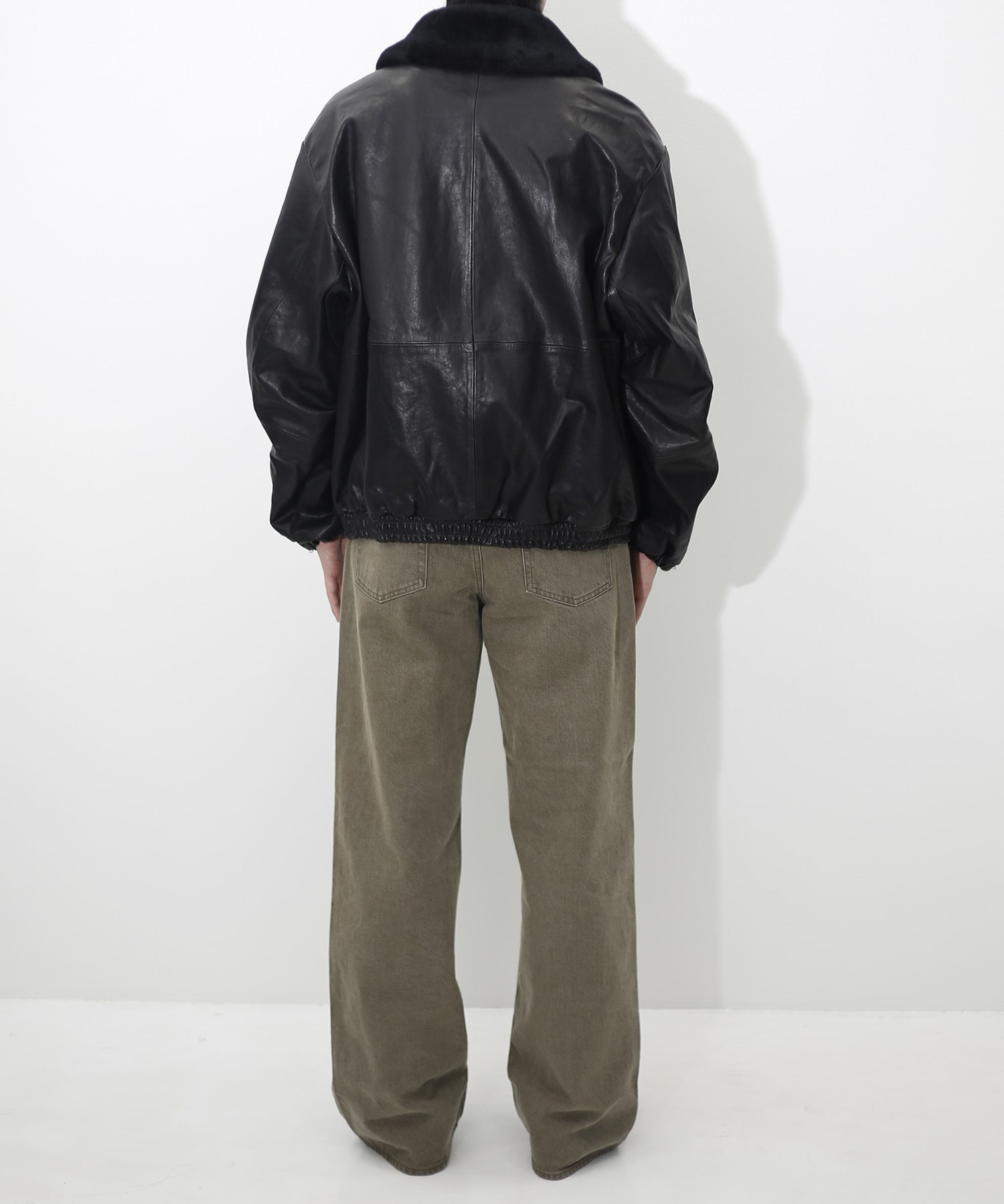 【シュタイン】ST.1549 MOUTON COLLAR CALF ZIP JACKET ssstein