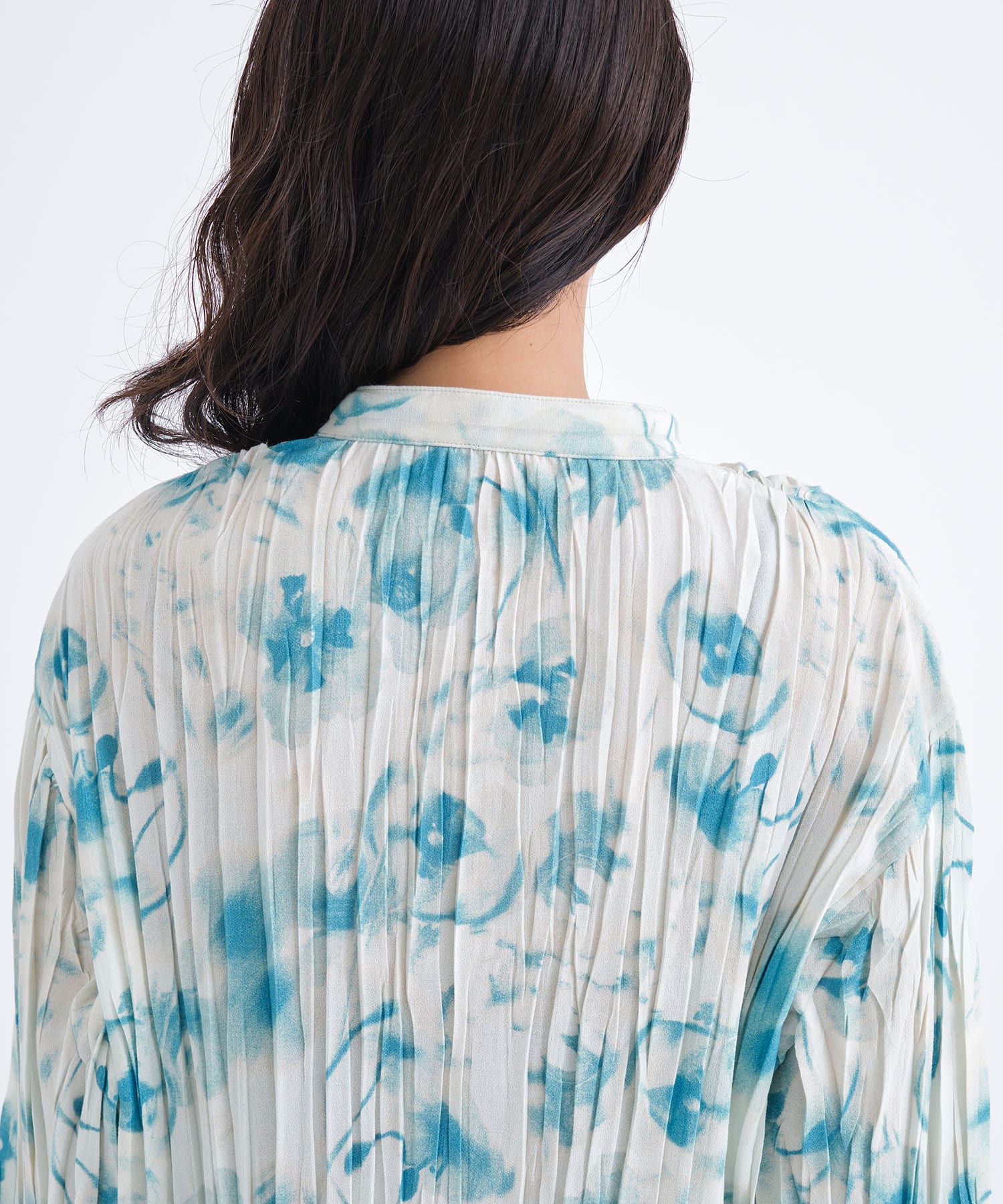 pleated vintage flower blouse