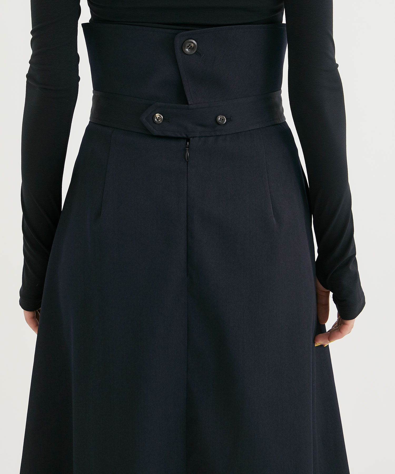 RERACS BALCOLLAR MARINE SKIRT(36 NAVY): THE RERACS: WOMENS｜THE