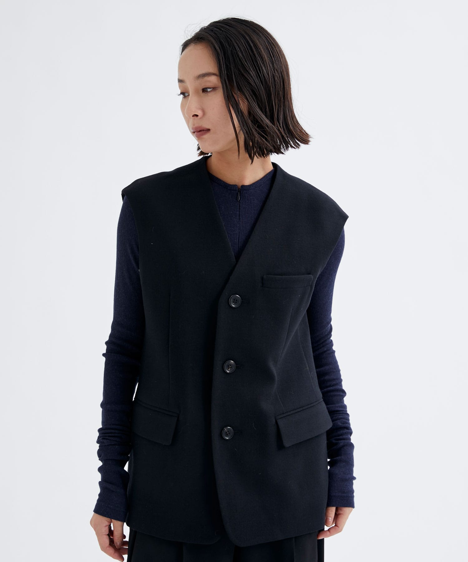 Double Cloth Layered Jacket INSCRIRE