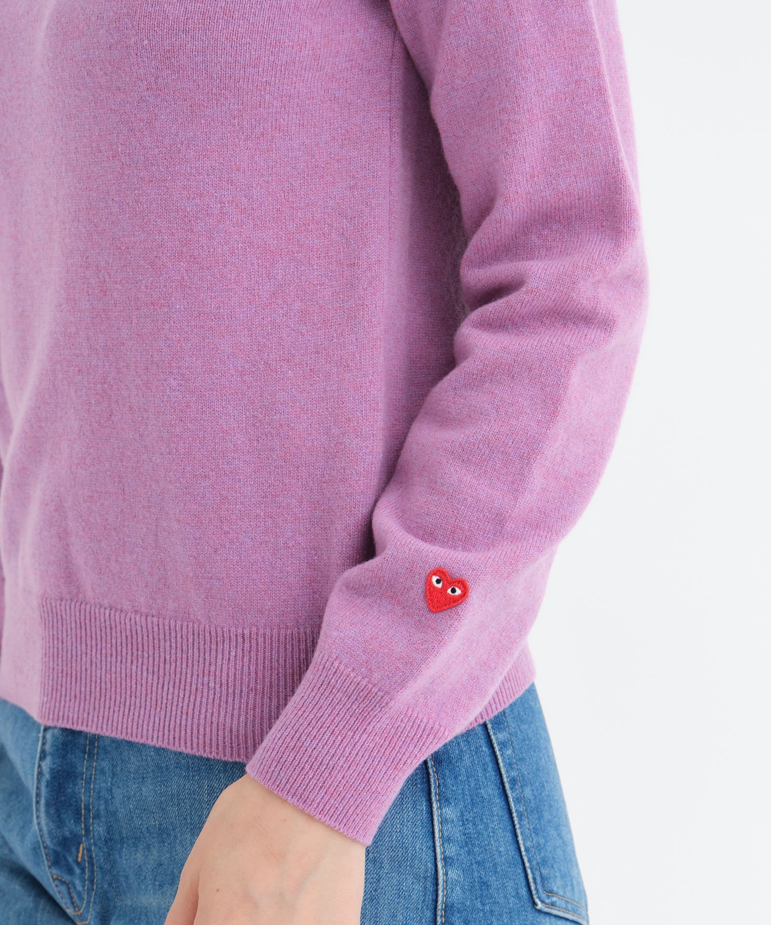 LADIES V-NECK PULLOVER PLAY Comme des Garcons