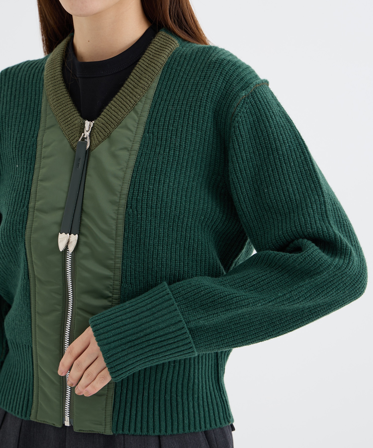 Wool knit zip cardigan TOGA PULLA