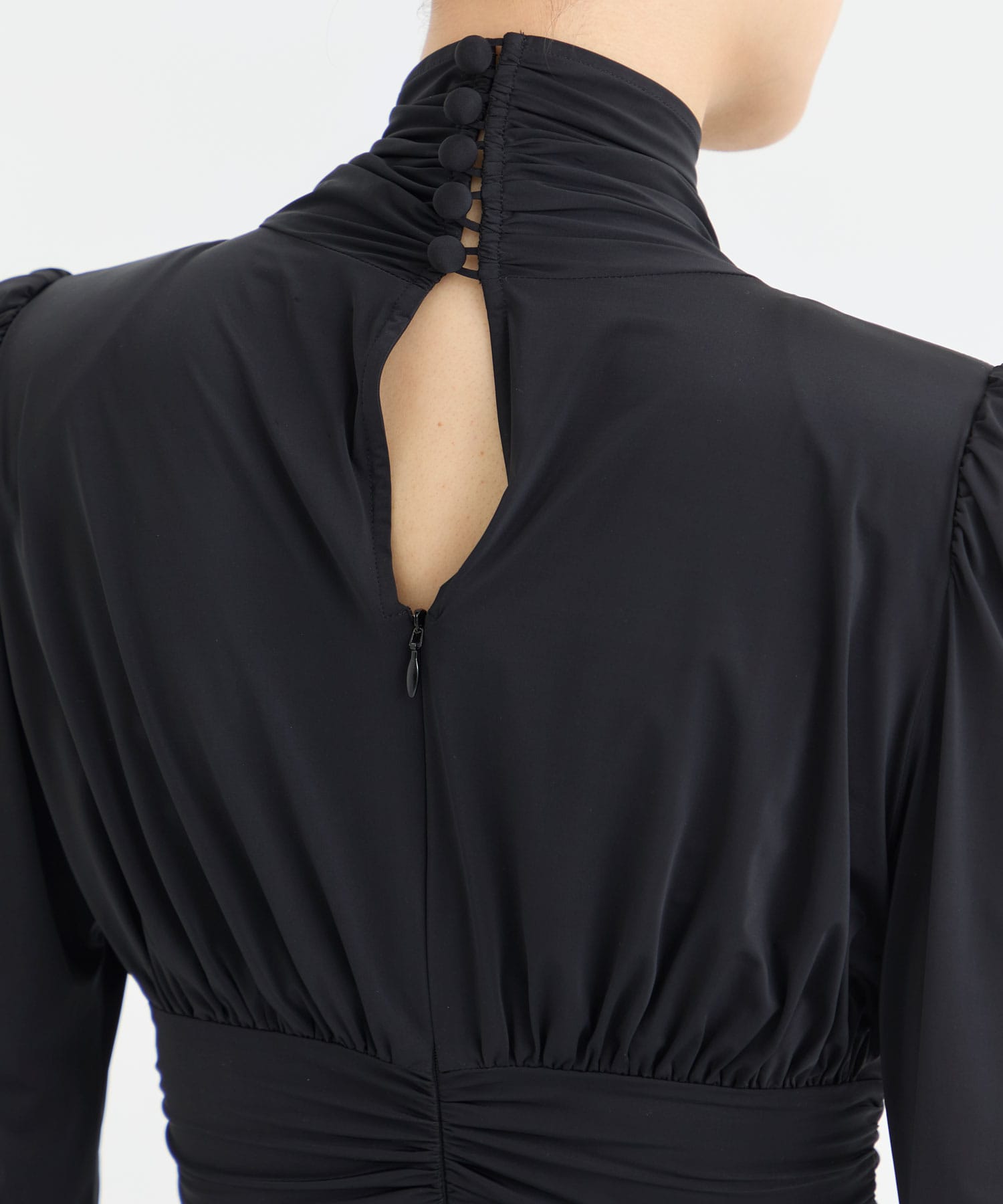 STRECH JERSEY DRAPED BLOUSE FETICO