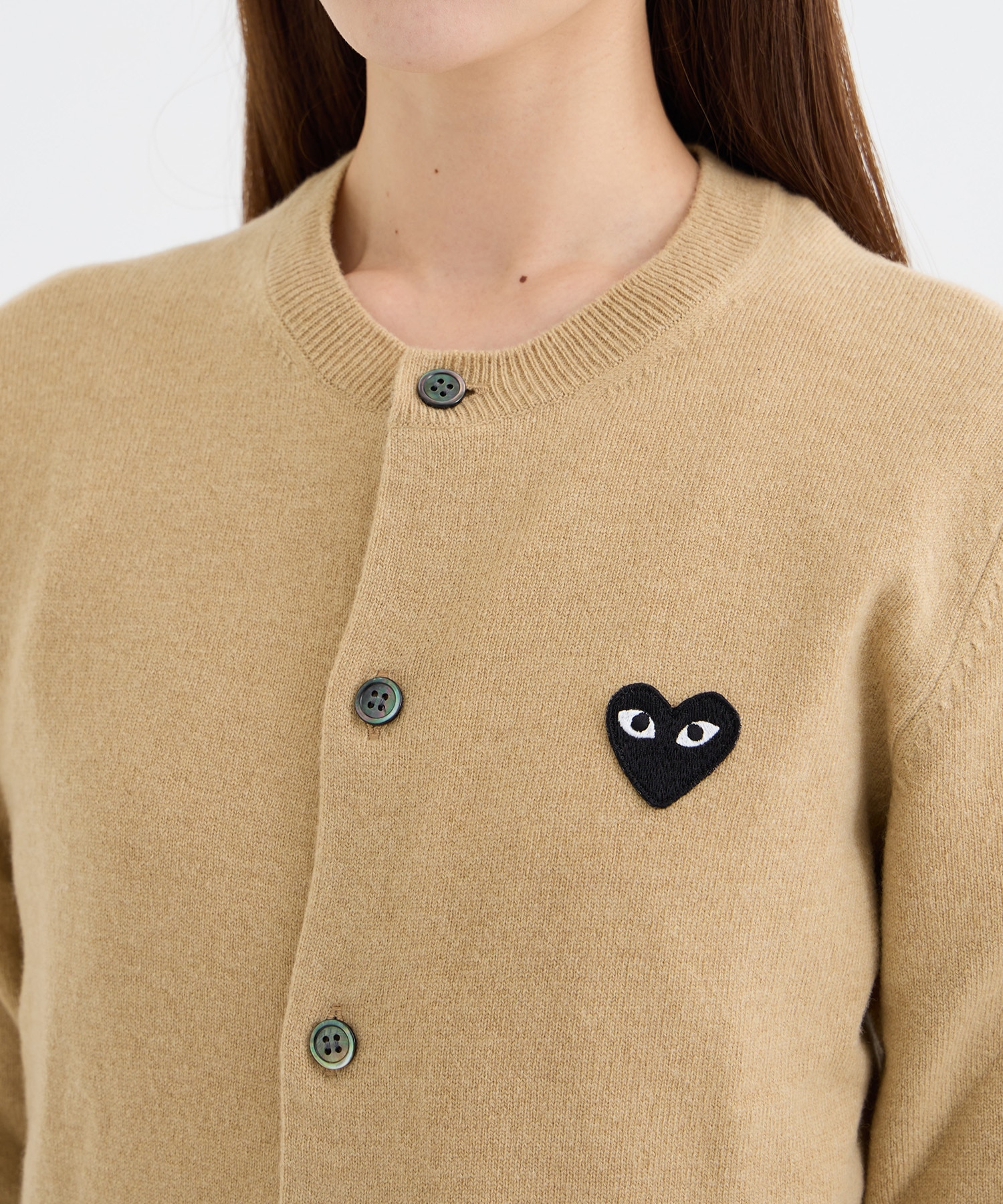 ROUND-NECK BLACK EMBLEMBLACK HEART PLAY Comme des Garcons