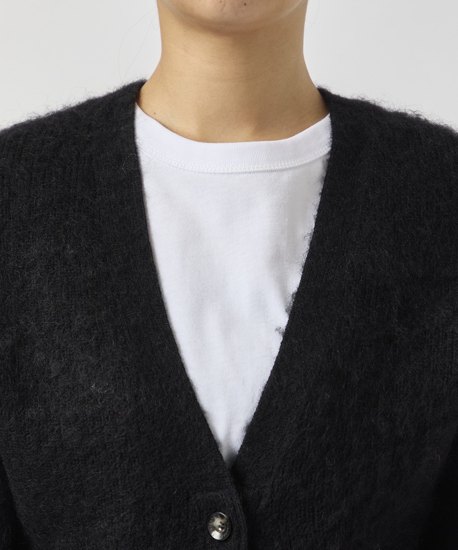 Greer mohair knit cardigan AKIRANAKA