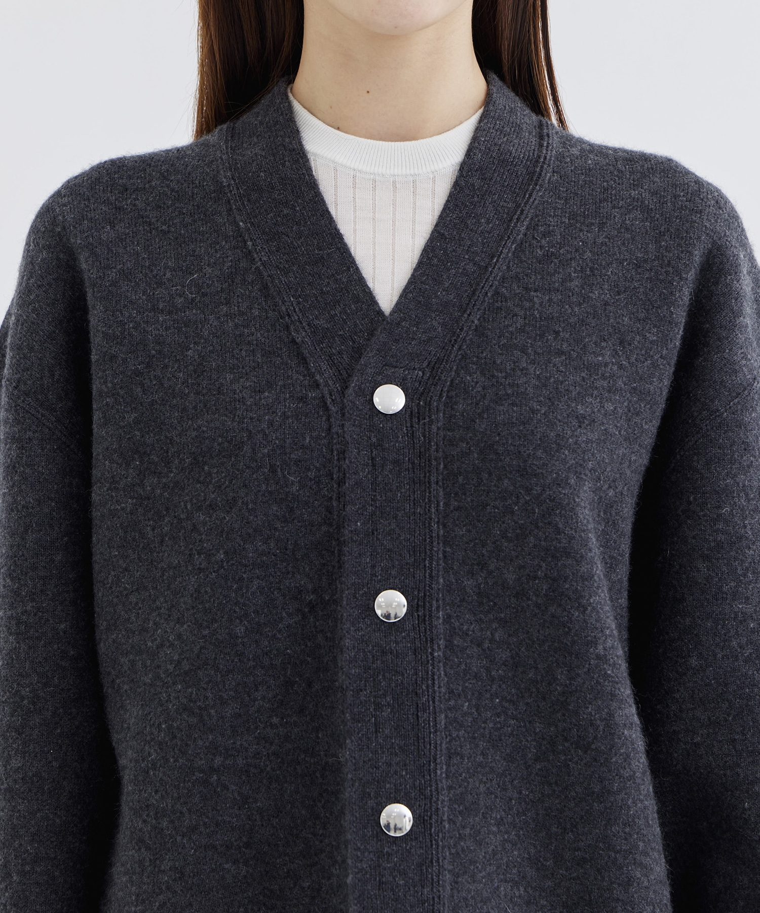 RERACS SNAP BUTTON KNIT CARDIGAN THE RERACS