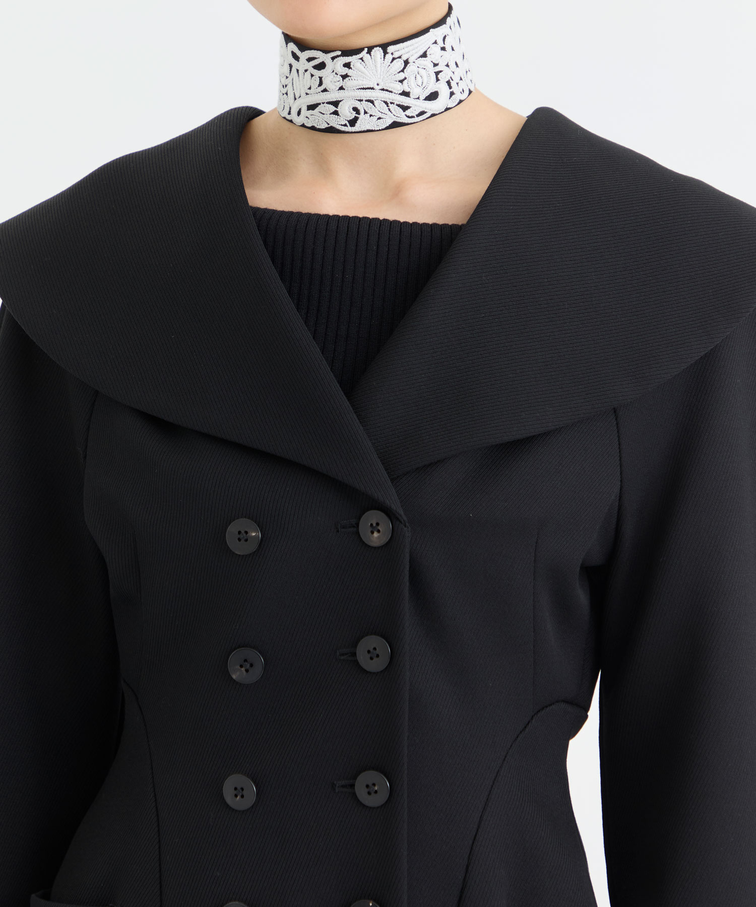 WOOL GABARDINE EMBROIDERED JACKET FETICO