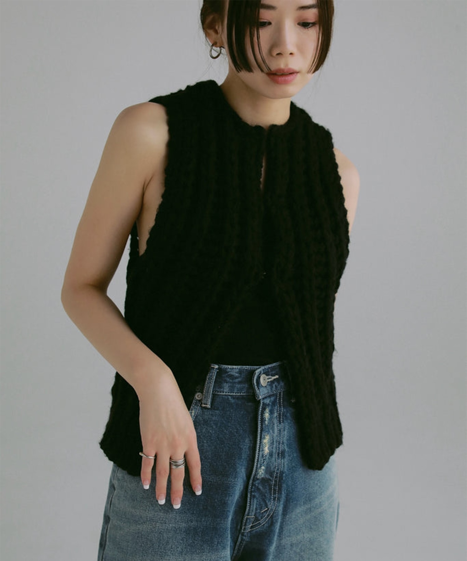 hand knit vest Louren