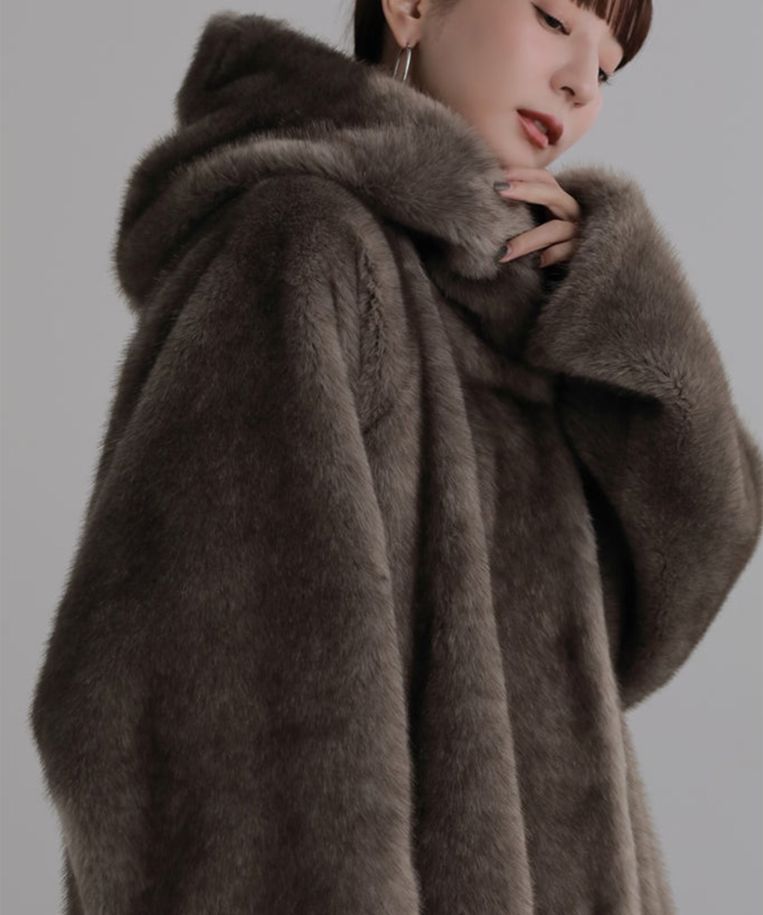 hoodie fur coat Louren