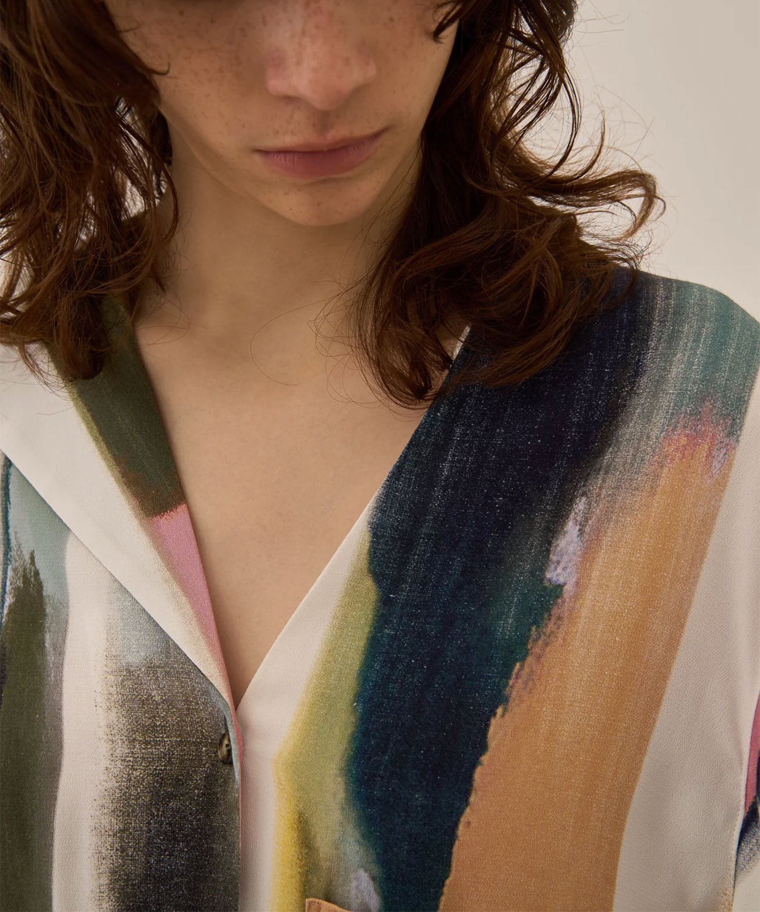 Empty stripe shirt WH AKIRANAKA