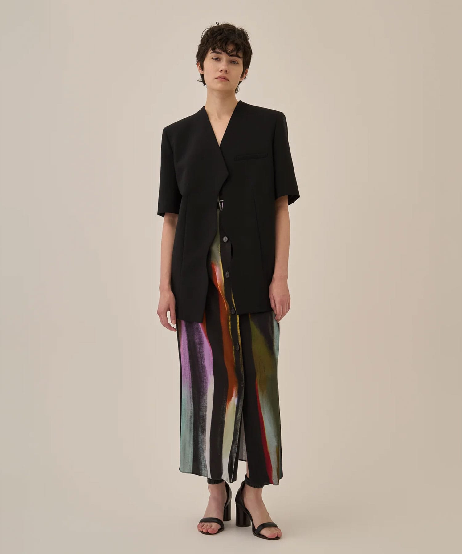 Empty stripe dress BK AKIRANAKA