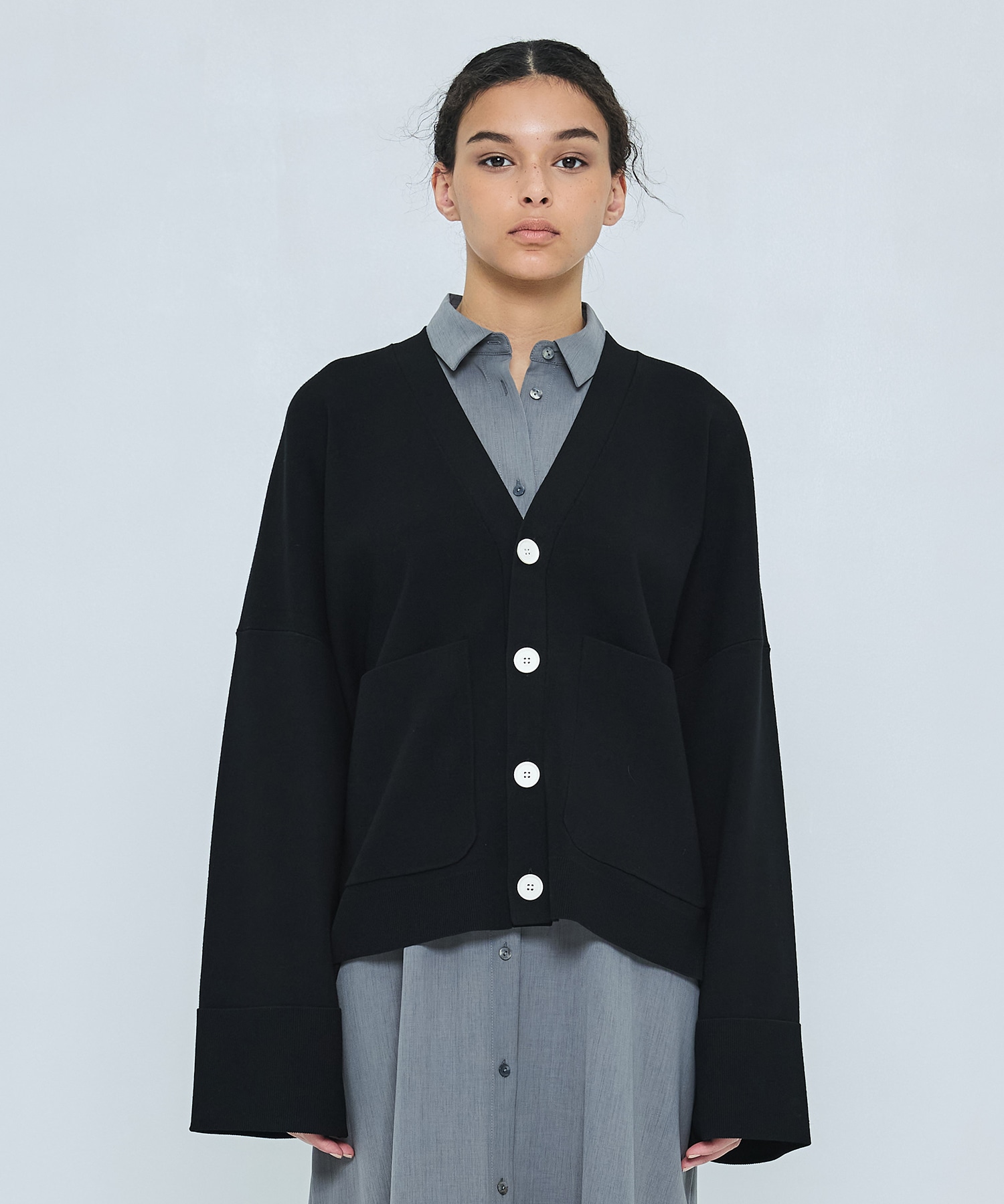 BOX WIDE-CARDIGAN ENFOLD