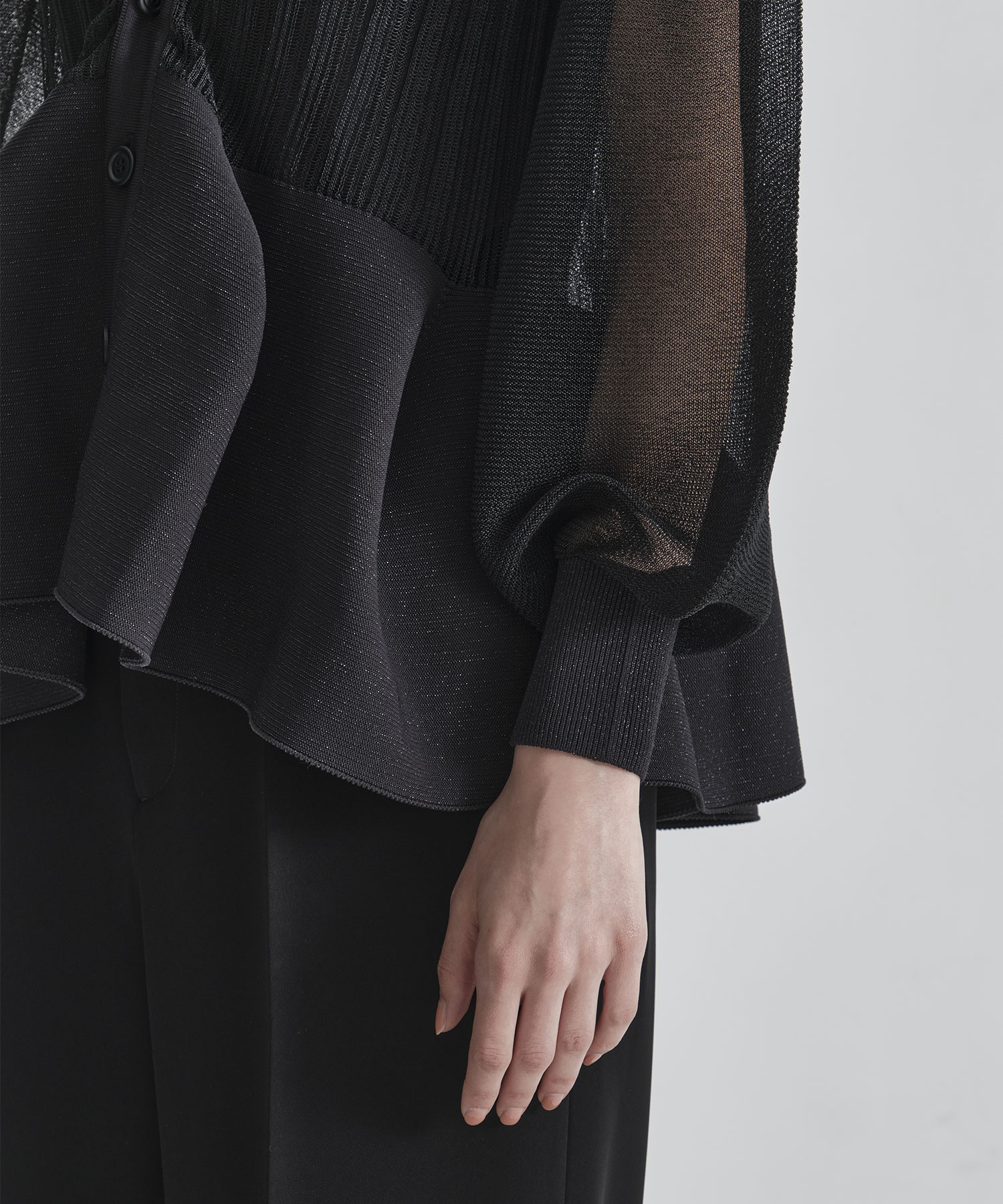 POTTERY LUCENT GLITTER PUFF SLEEVE CARDIGAN CFCL