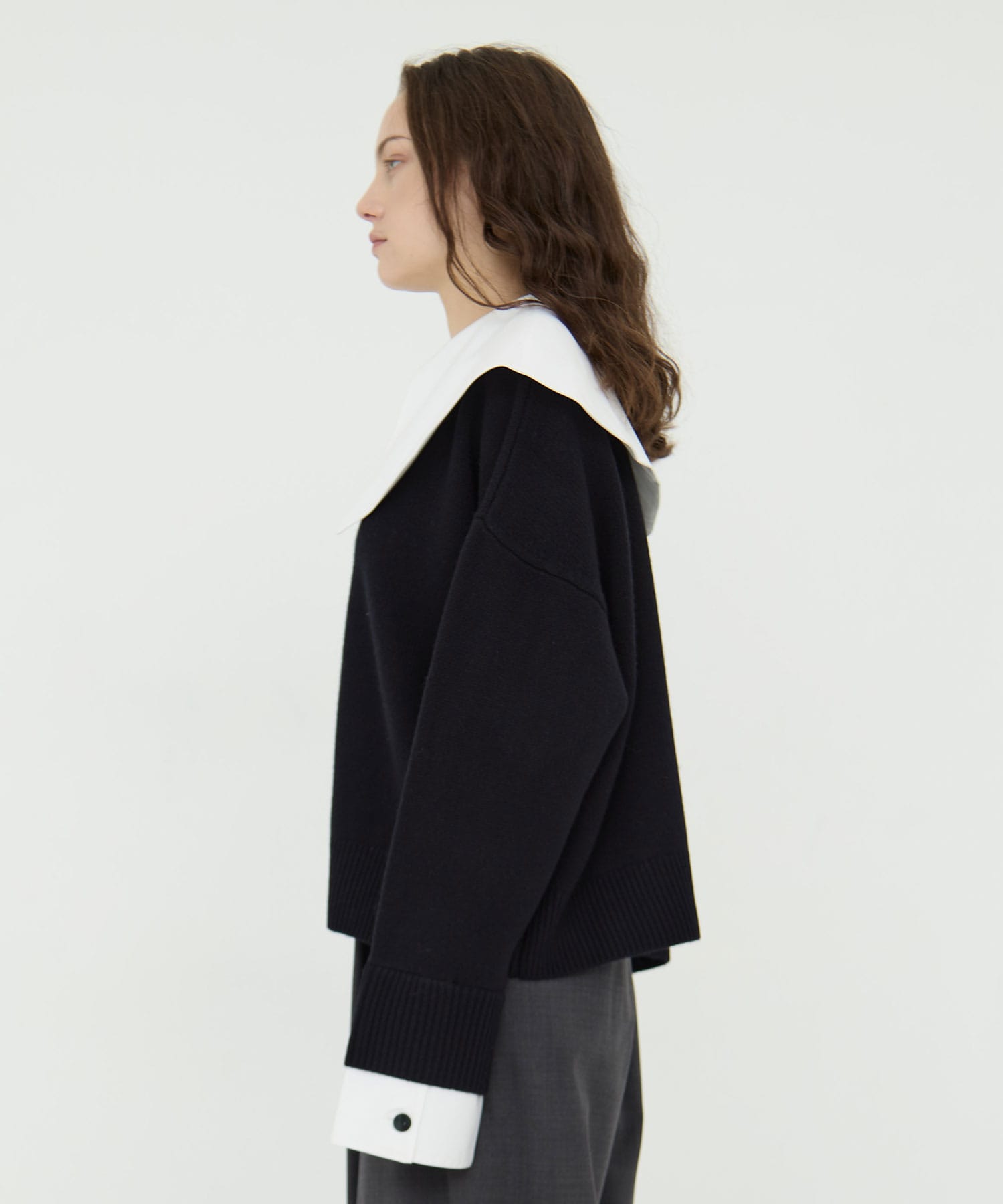 CLASSICAL COLLAR CARDIGAN ENFOLD