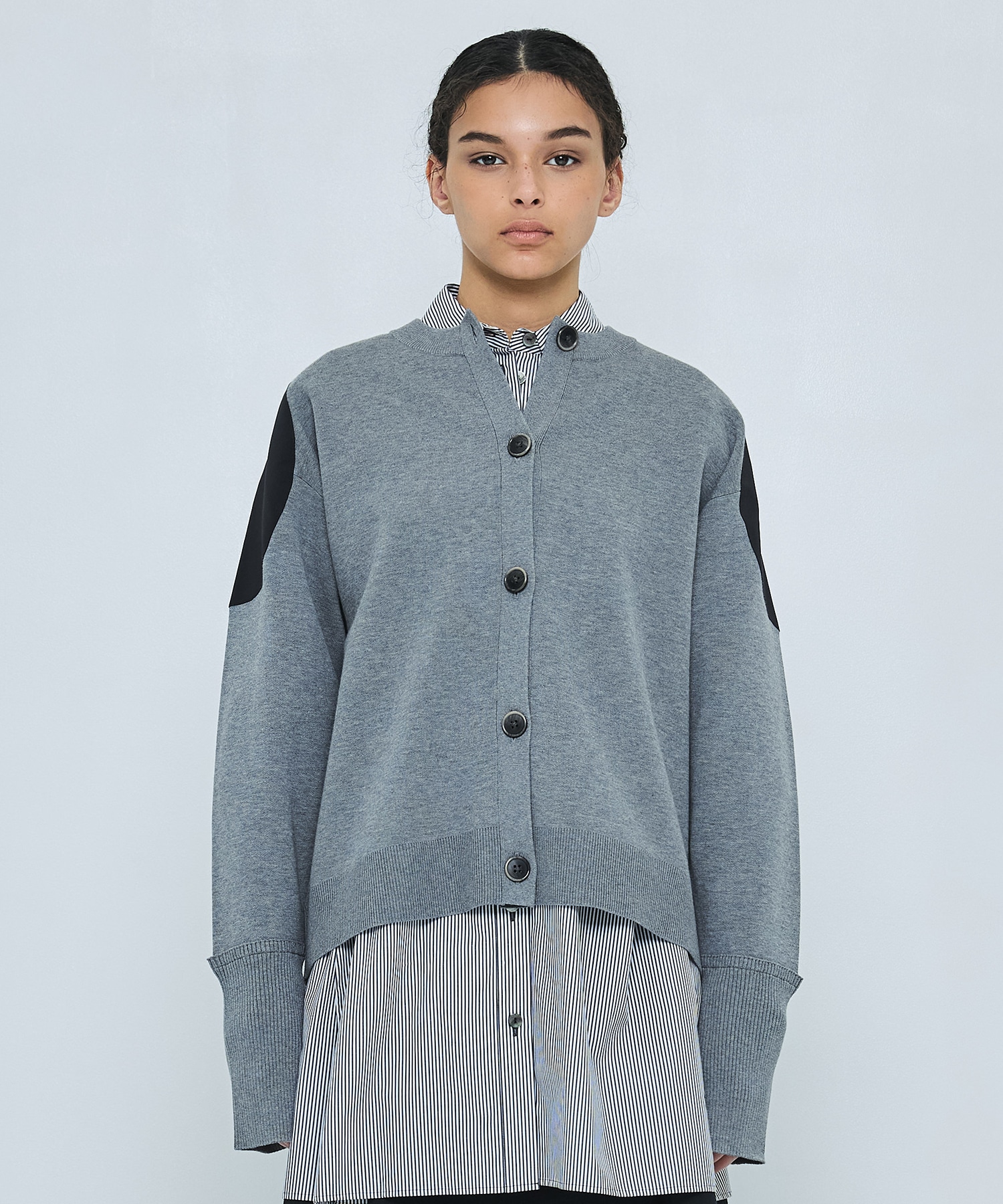 shoulder patch cardigan nagonstans