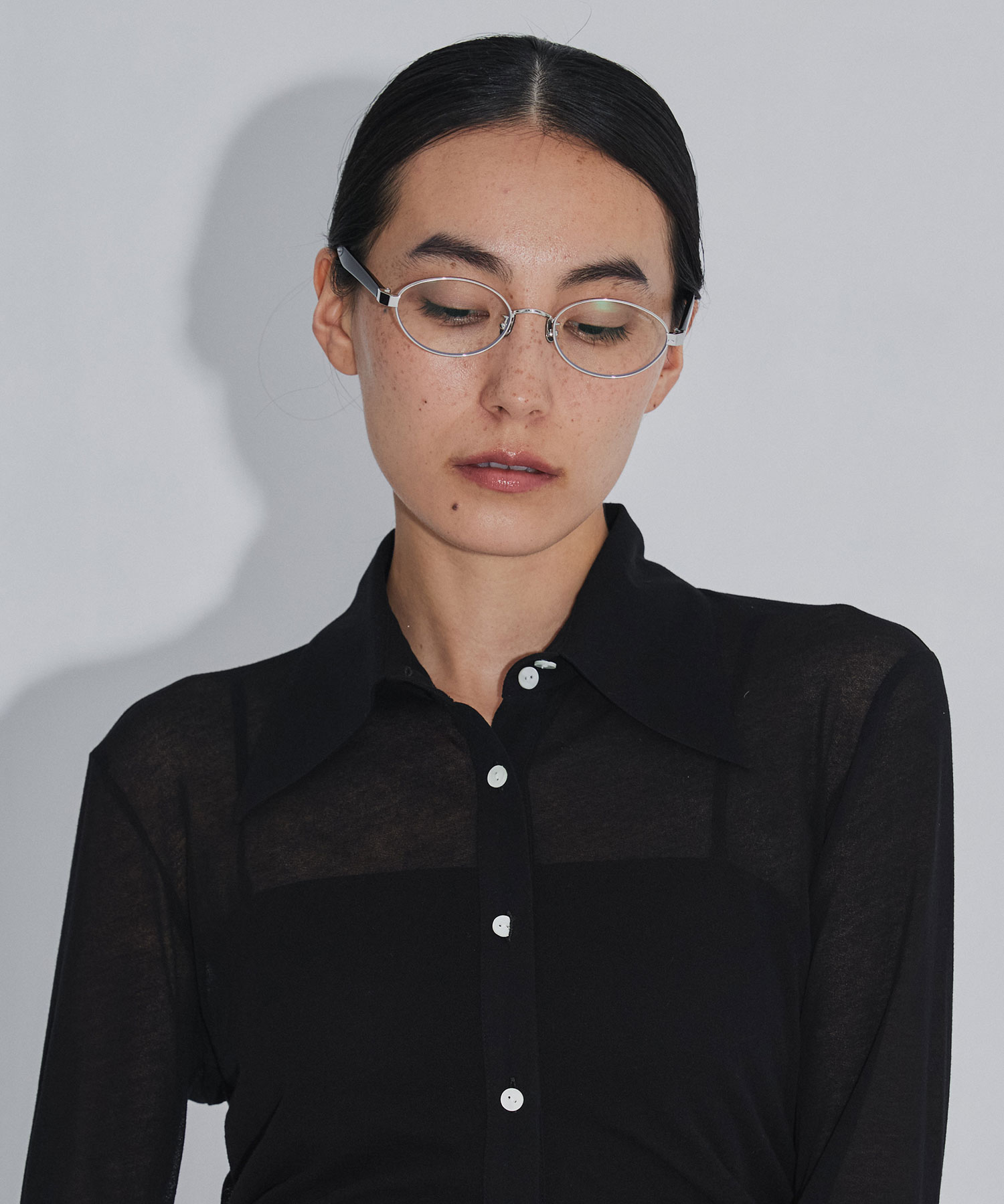 × BLANC METAL OVAL GLASSES FETICO