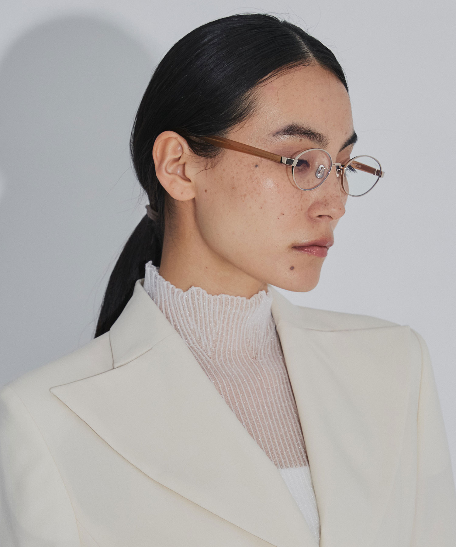 × BLANC METAL OVAL GLASSES FETICO