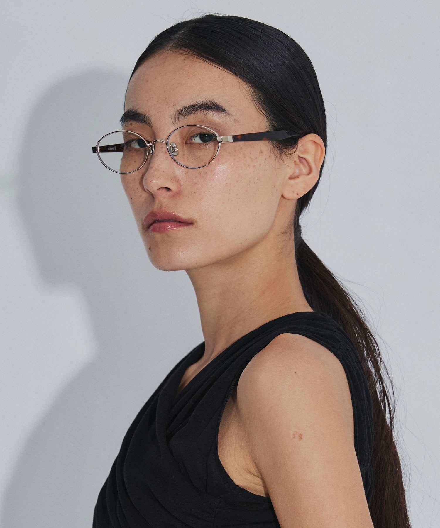 × BLANC METAL OVAL GLASSES FETICO