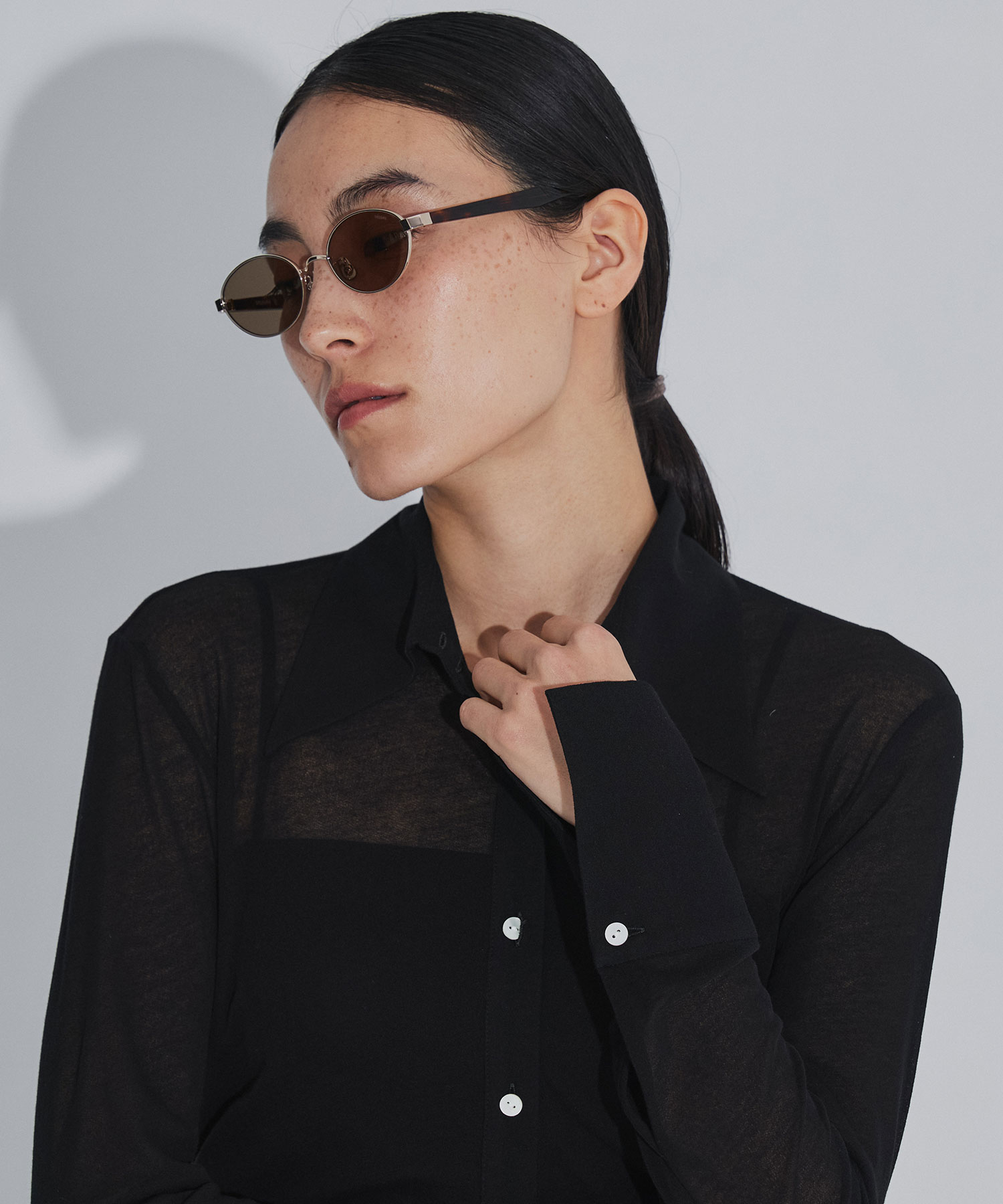 × BLANC METAL OVAL SUNGLASSES FETICO