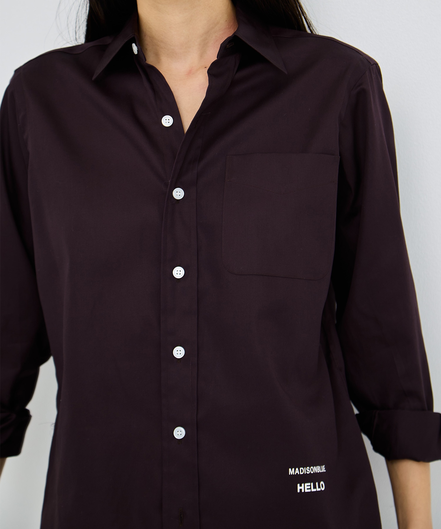 TRANE L/S SHIRT SATIN MADISONBLUE