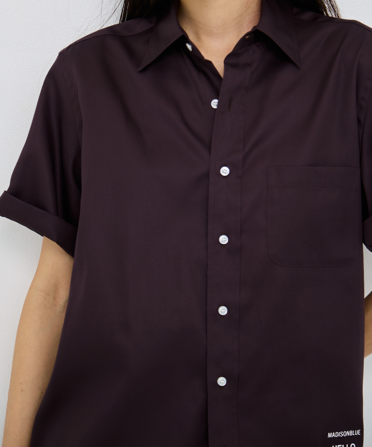 TRANE H/S SHIRT SATIN MADISONBLUE