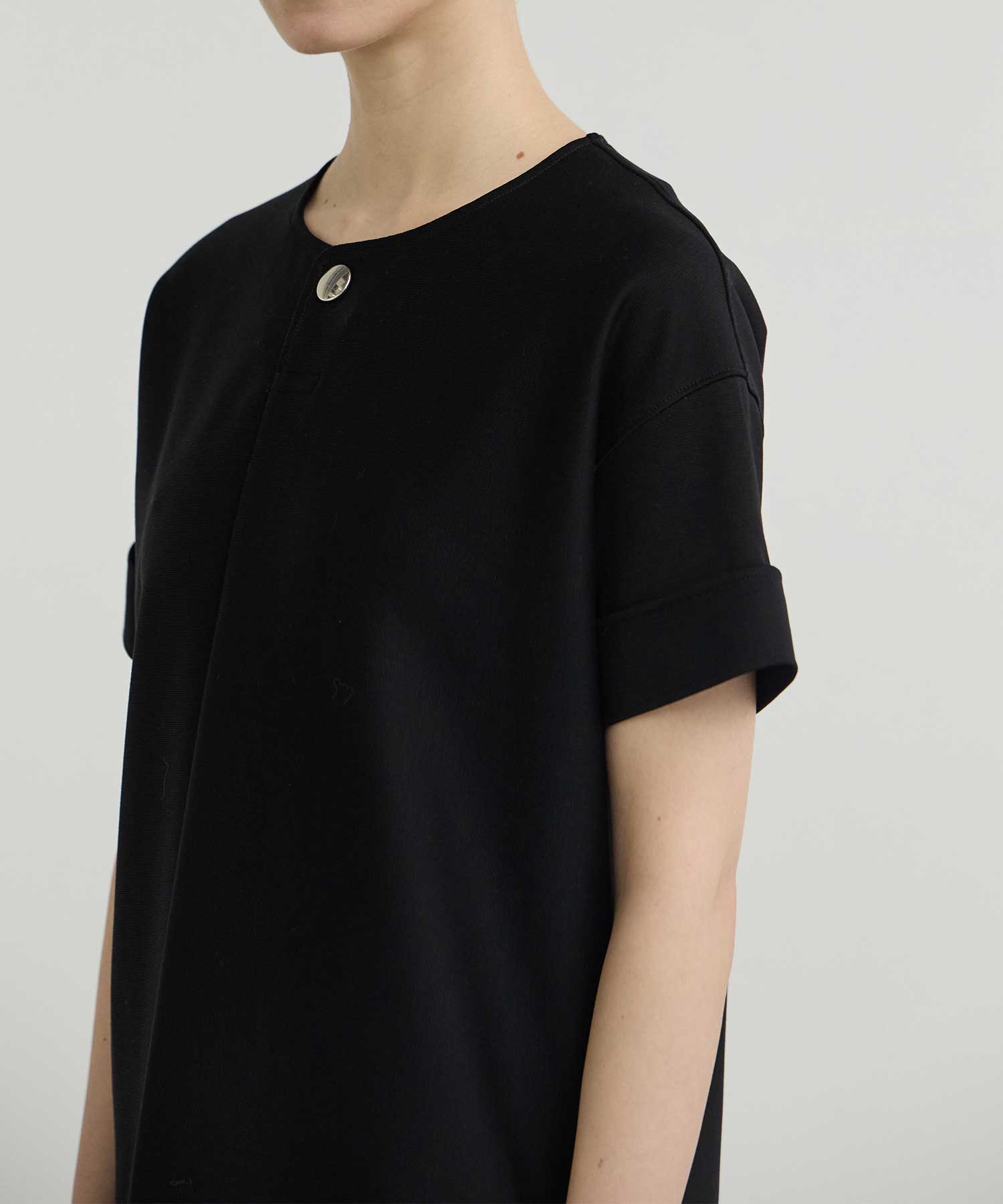 RERACS FRONT TUCK HENLY NECK DRESS THE RERACS