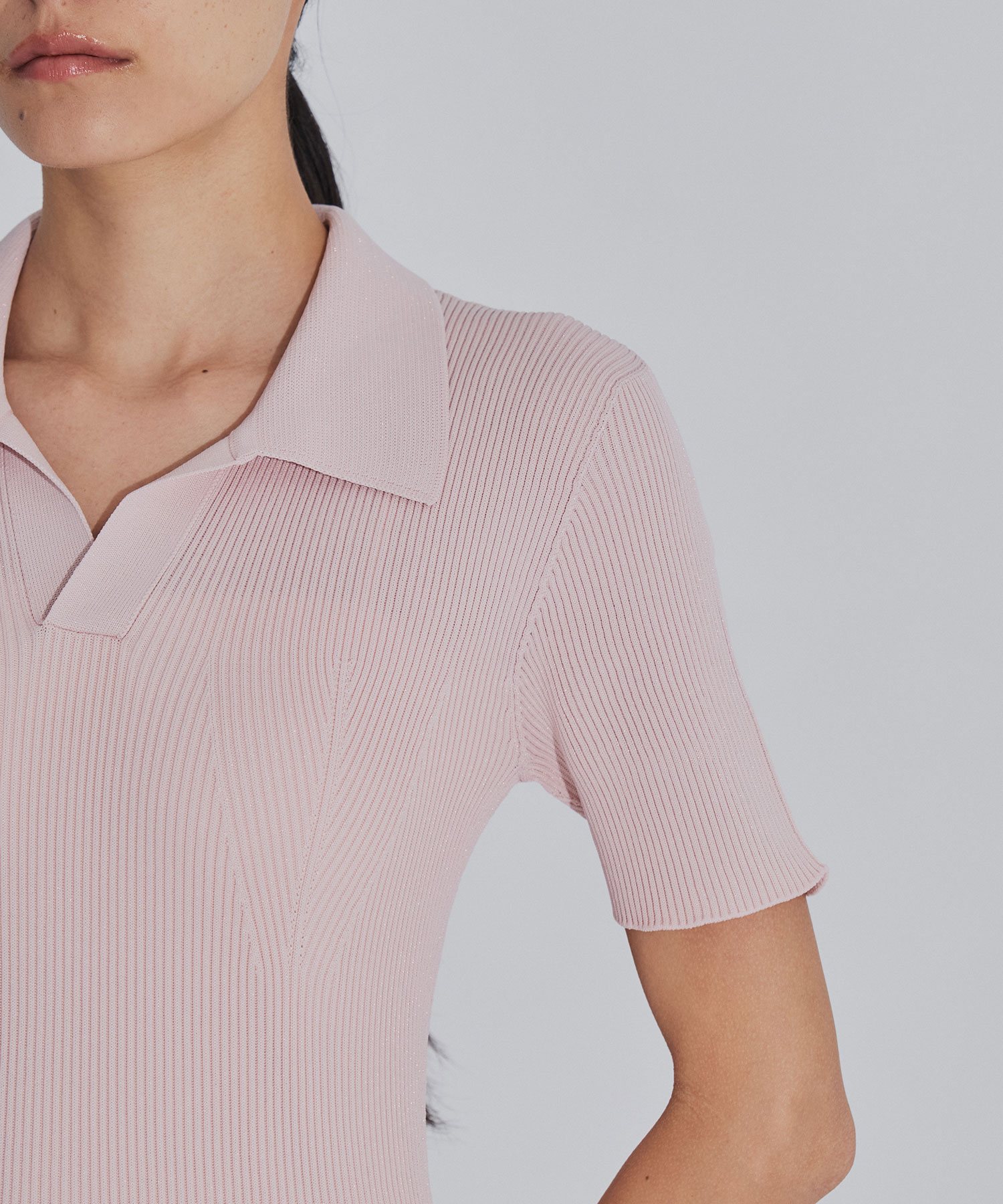 POTTERY GLITTER SHORT SLEEVE POLO DRESS CFCL