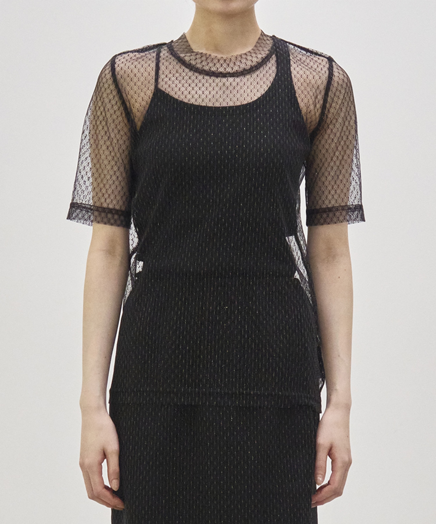【WEB限定】tulle lace tops Louren
