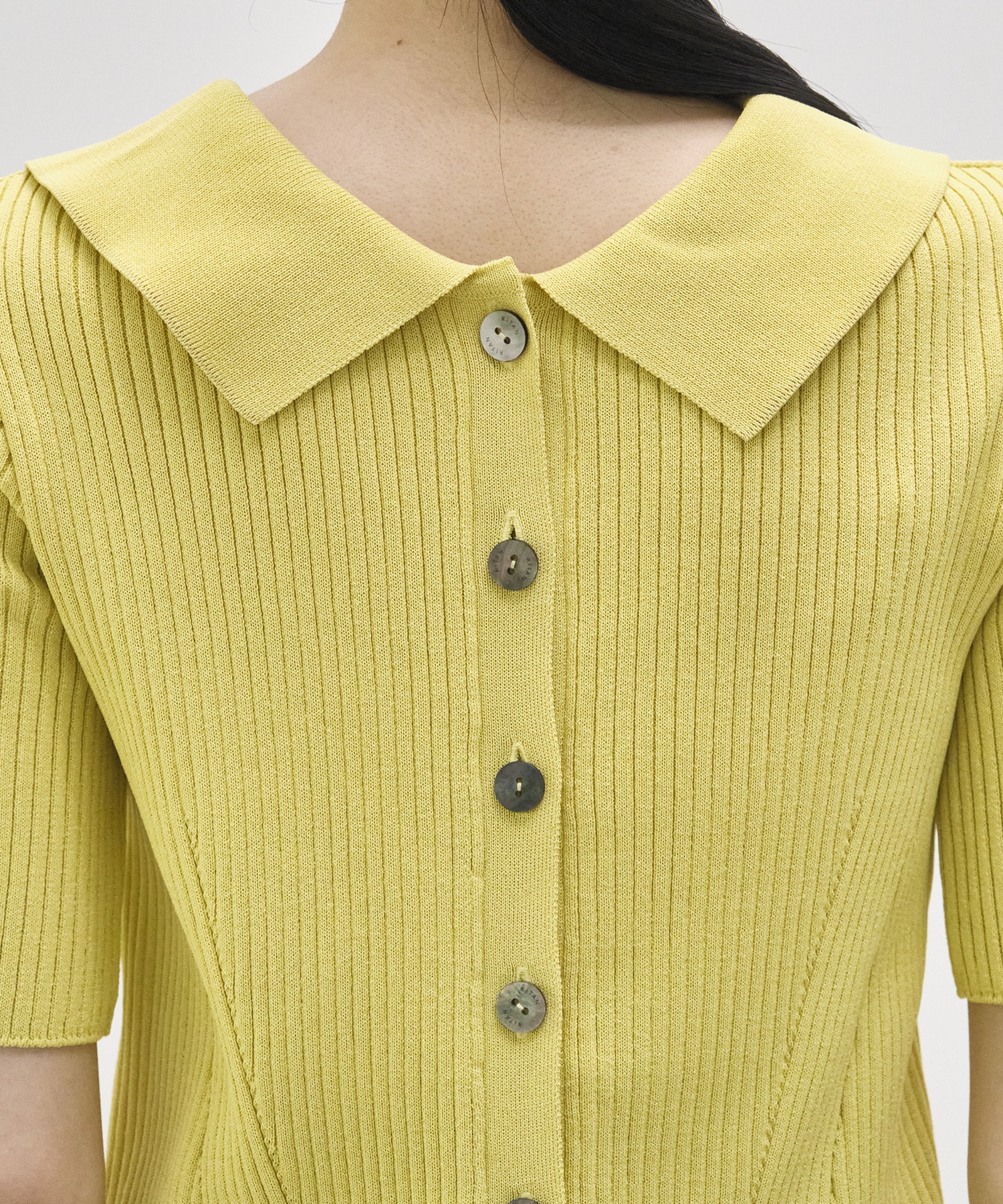 Bustier Combi  Harf Sleeve Knit Tops RITAN