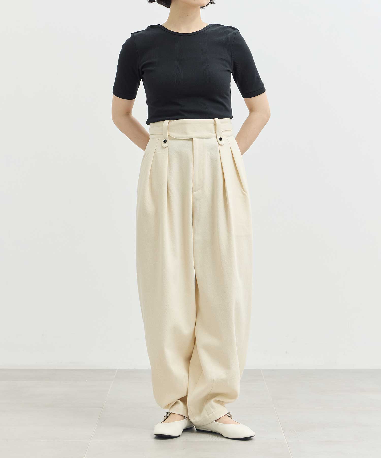 slab cotton cocoon pants Louren