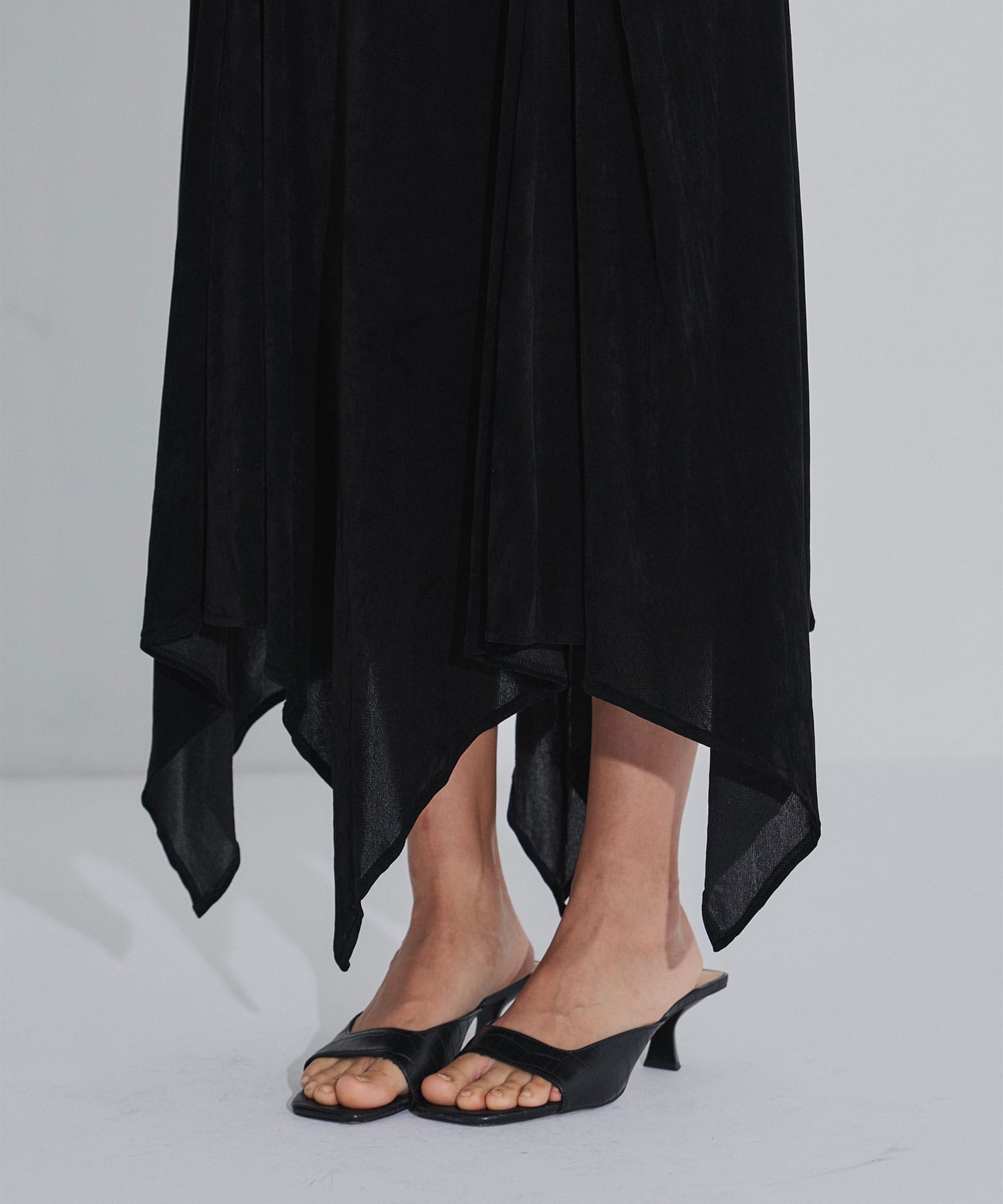 VELVET TULLE GATHERED SKIRT FETICO