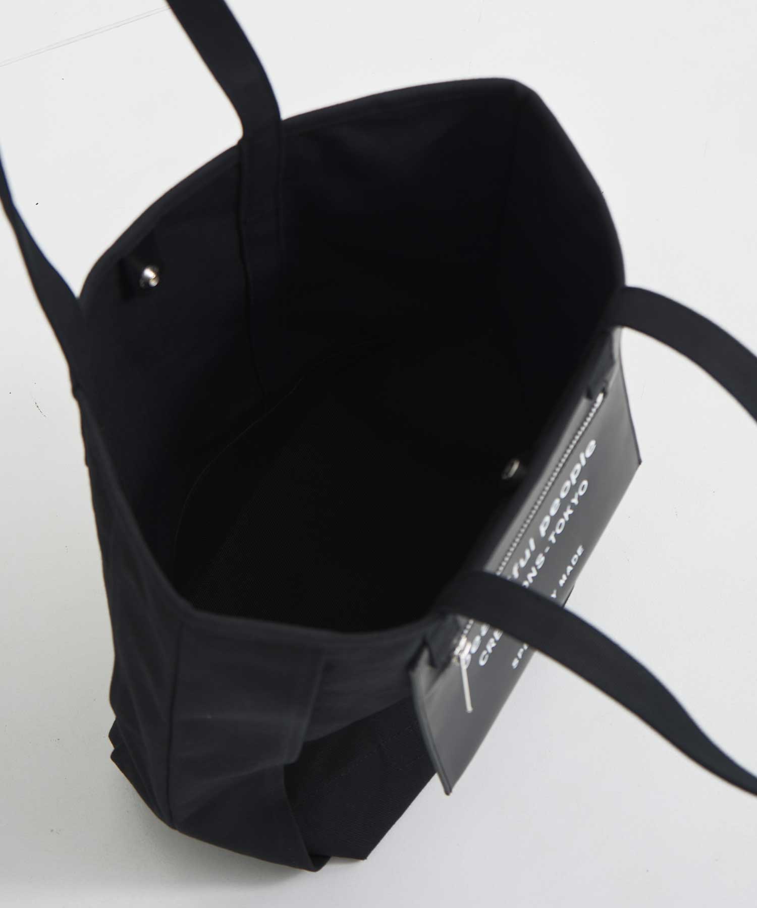 別注 Logo Leather Pocket Tote Bag beautiful people