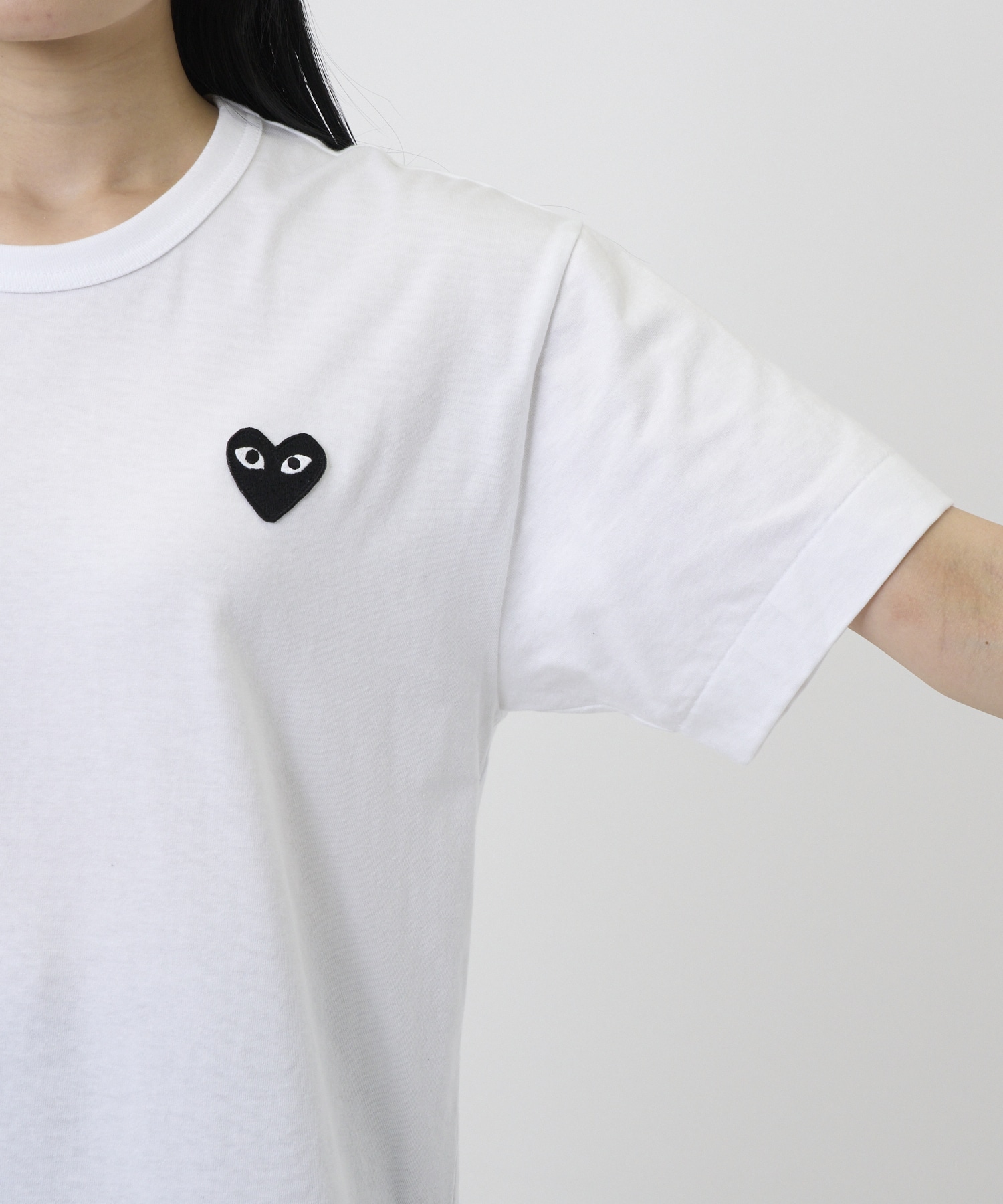 T-SHIRT BLACK BLACK HEART PLAY Comme des Garcons