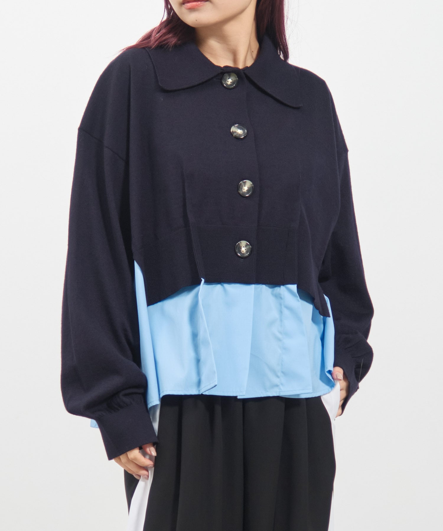 新品タグ付き　ENFOLD LAYERED CARDIGAN 中古・古着通販】ENFOLD (エンフォルド) LAYERED CARDIGAN 黄緑