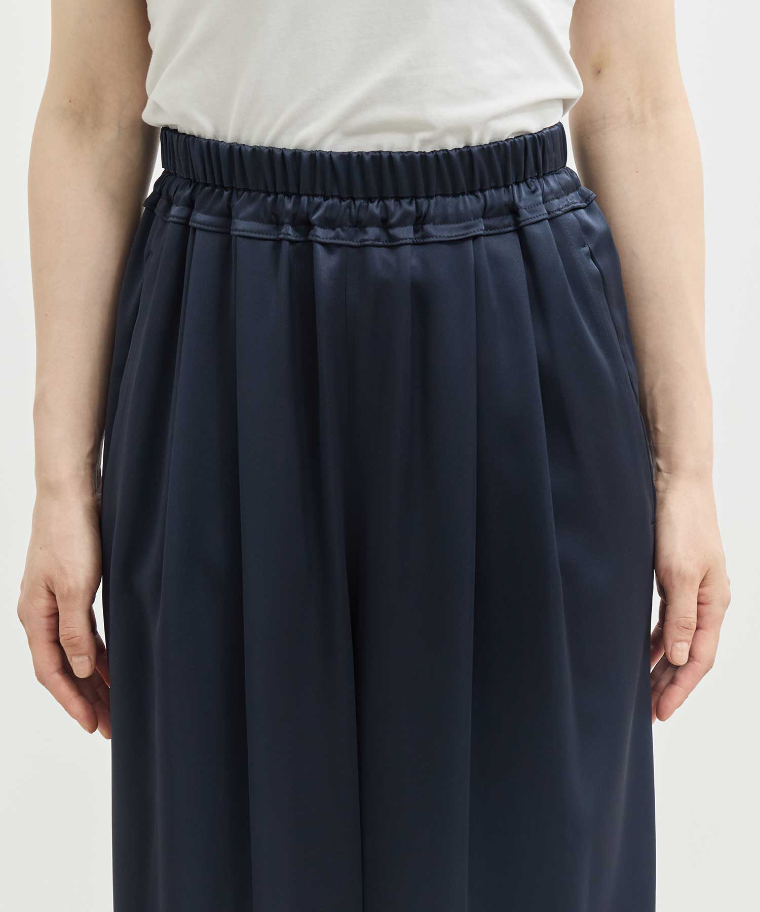 GATHER WIDE-TROUSERS ENFOLD