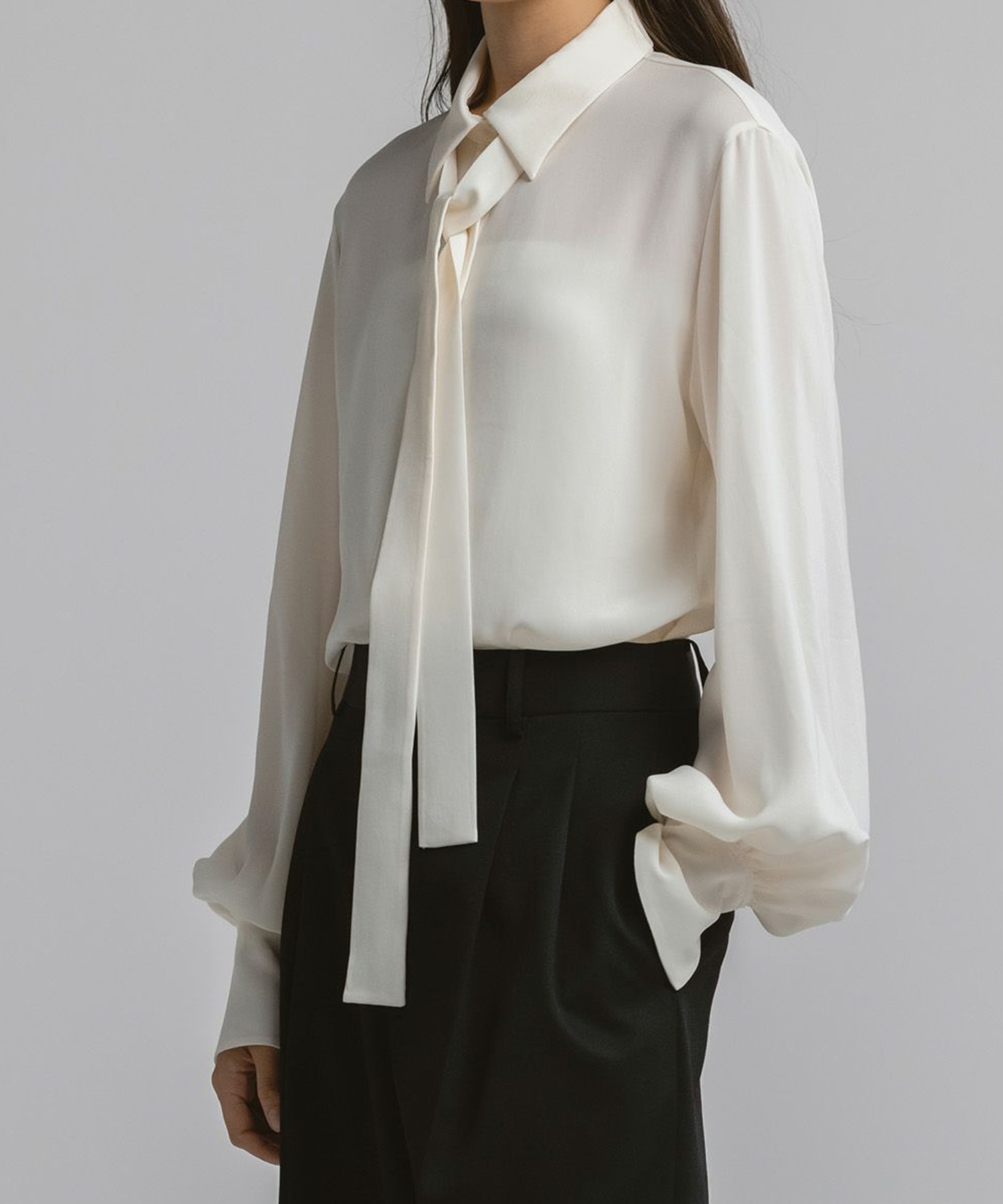 BLACK FORMAL BOWTIE SHIRT CINOH