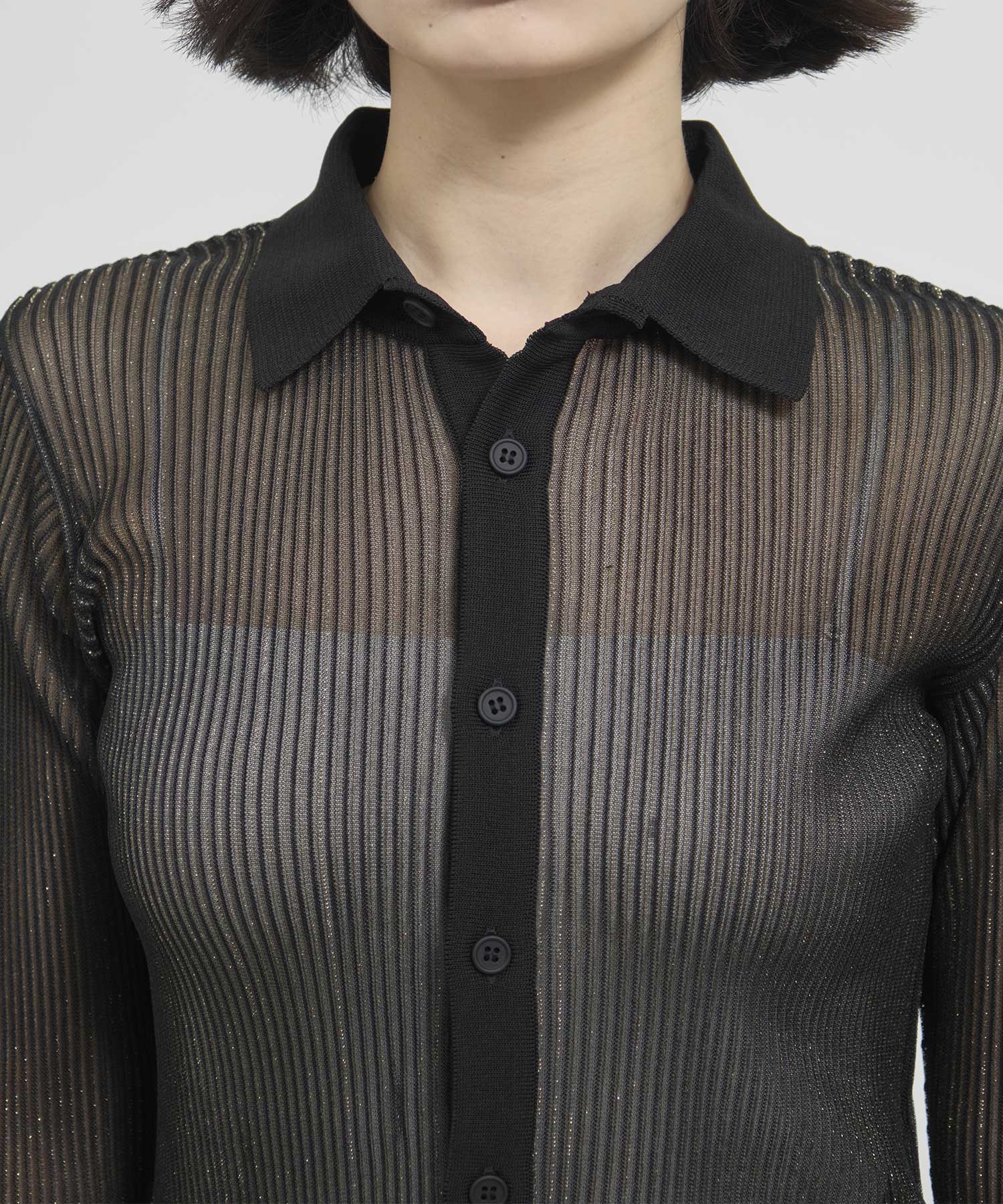 HYPHA LUCENT GLITTER SHIRT CARDIGAN CFCL