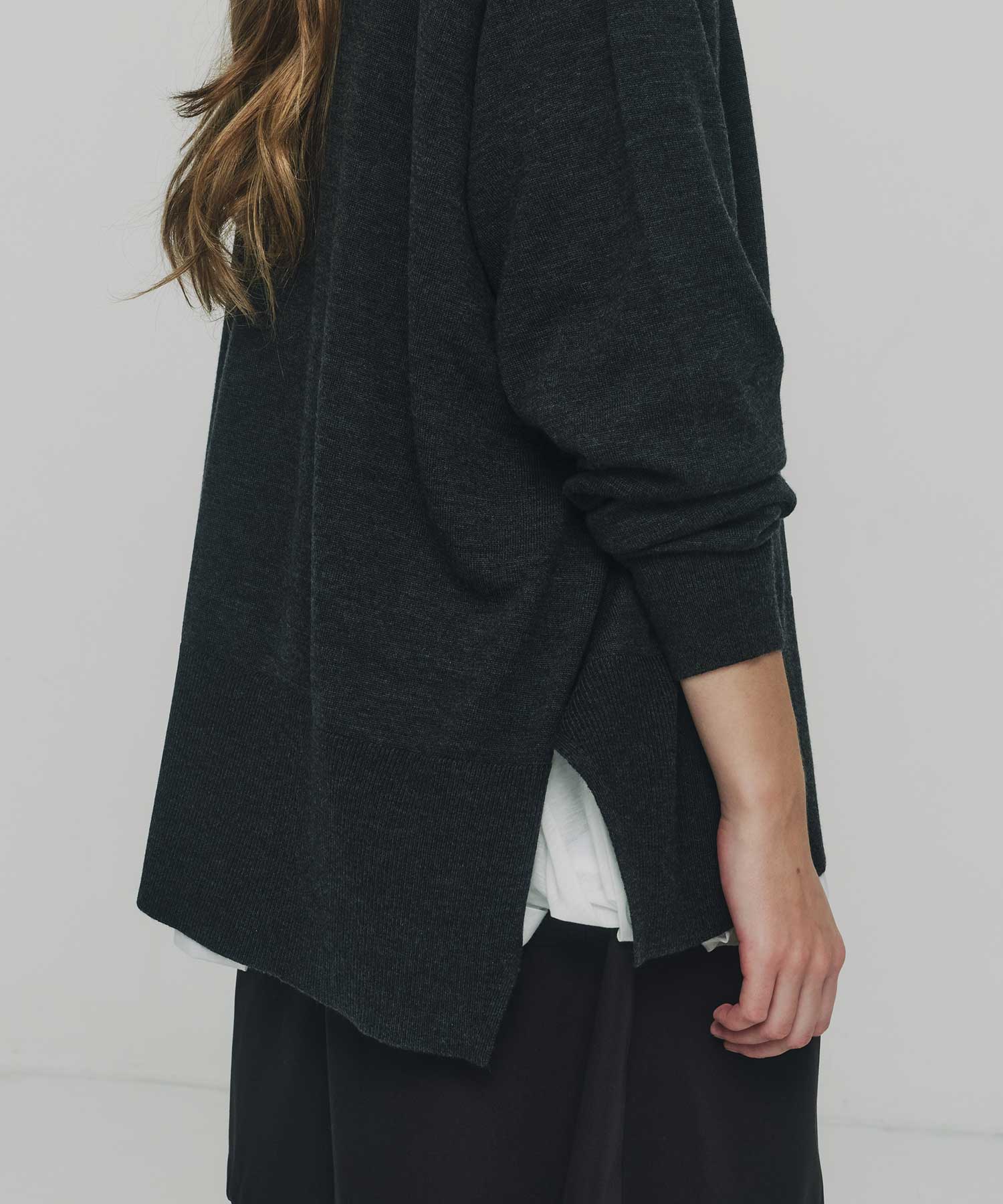 FLARE-SILHOUETTE CARDIGAN ENFOLD