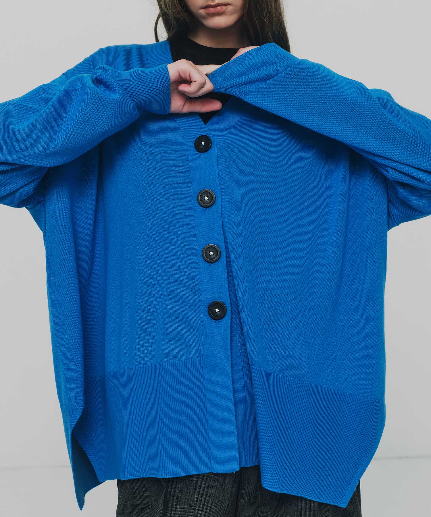 FLARE-SILHOUETTE CARDIGAN ENFOLD