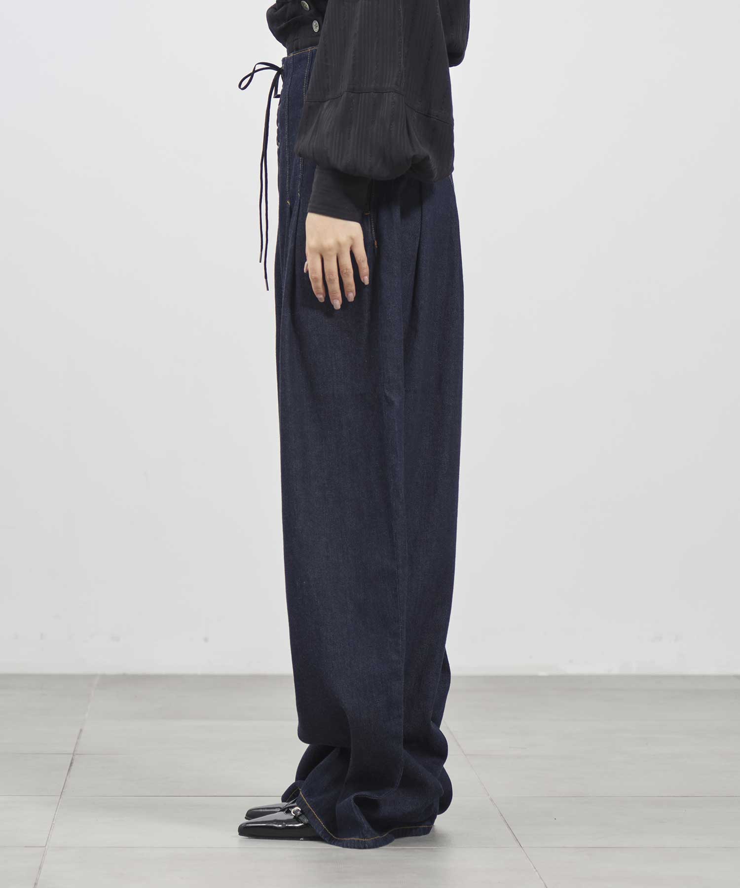 Pleated wide-legged jeans FETICO